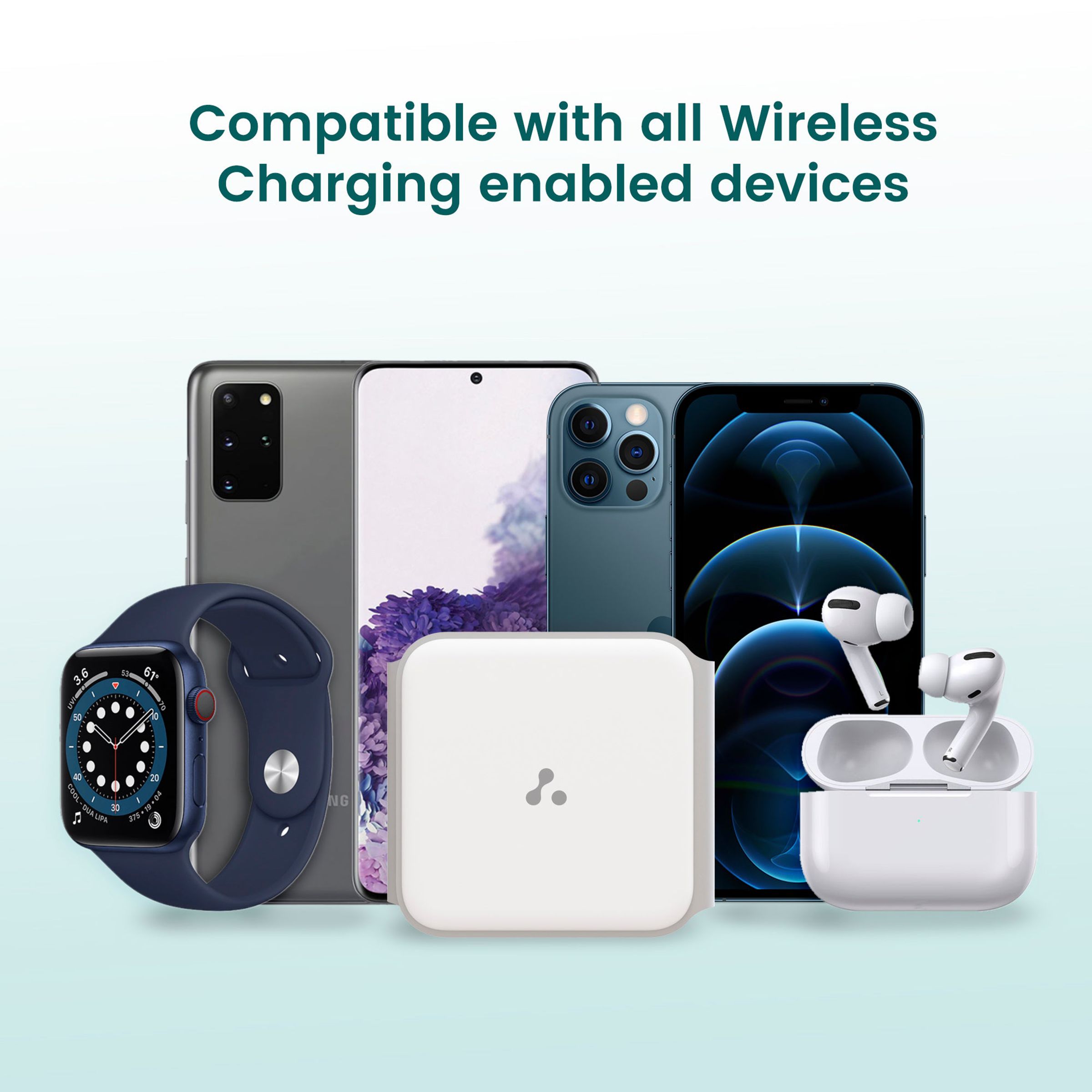 ambrane Aerosync Tripad 20W 3-in-1 Wireless Charger for iPhone 12 & Above, Smart Watch and Earbuds (Qi Charging, White) ambrane Aerosync Tripad 20W 3-in-1 Wireless Charger for iPhone 12 & Above, Smart Watch and Earbuds (Qi Charging, White)_8