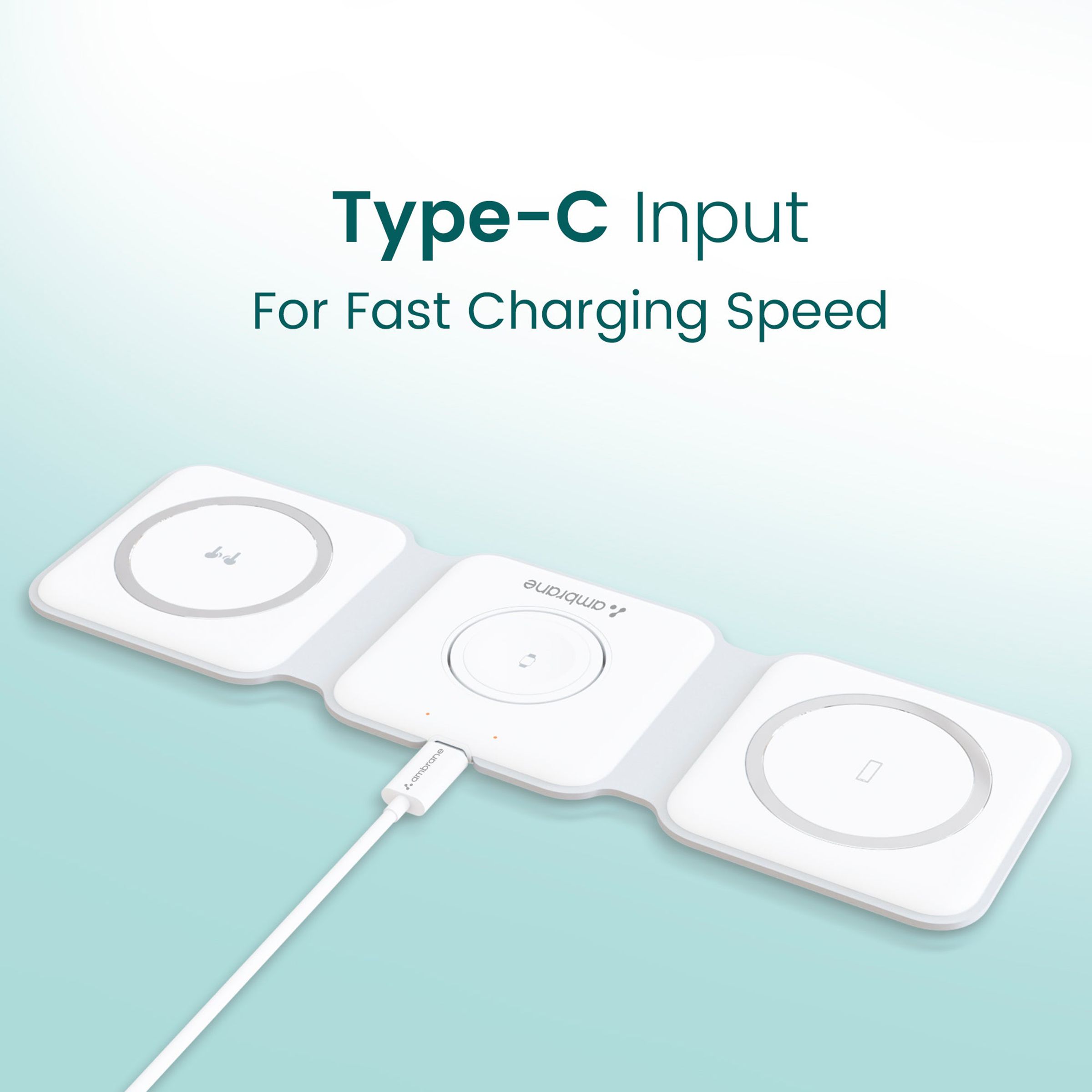 ambrane Aerosync Tripad 20W 3-in-1 Wireless Charger for iPhone 12 & Above, Smart Watch and Earbuds (Qi Charging, White) ambrane Aerosync Tripad 20W 3-in-1 Wireless Charger for iPhone 12 & Above, Smart Watch and Earbuds (Qi Charging, White)_11