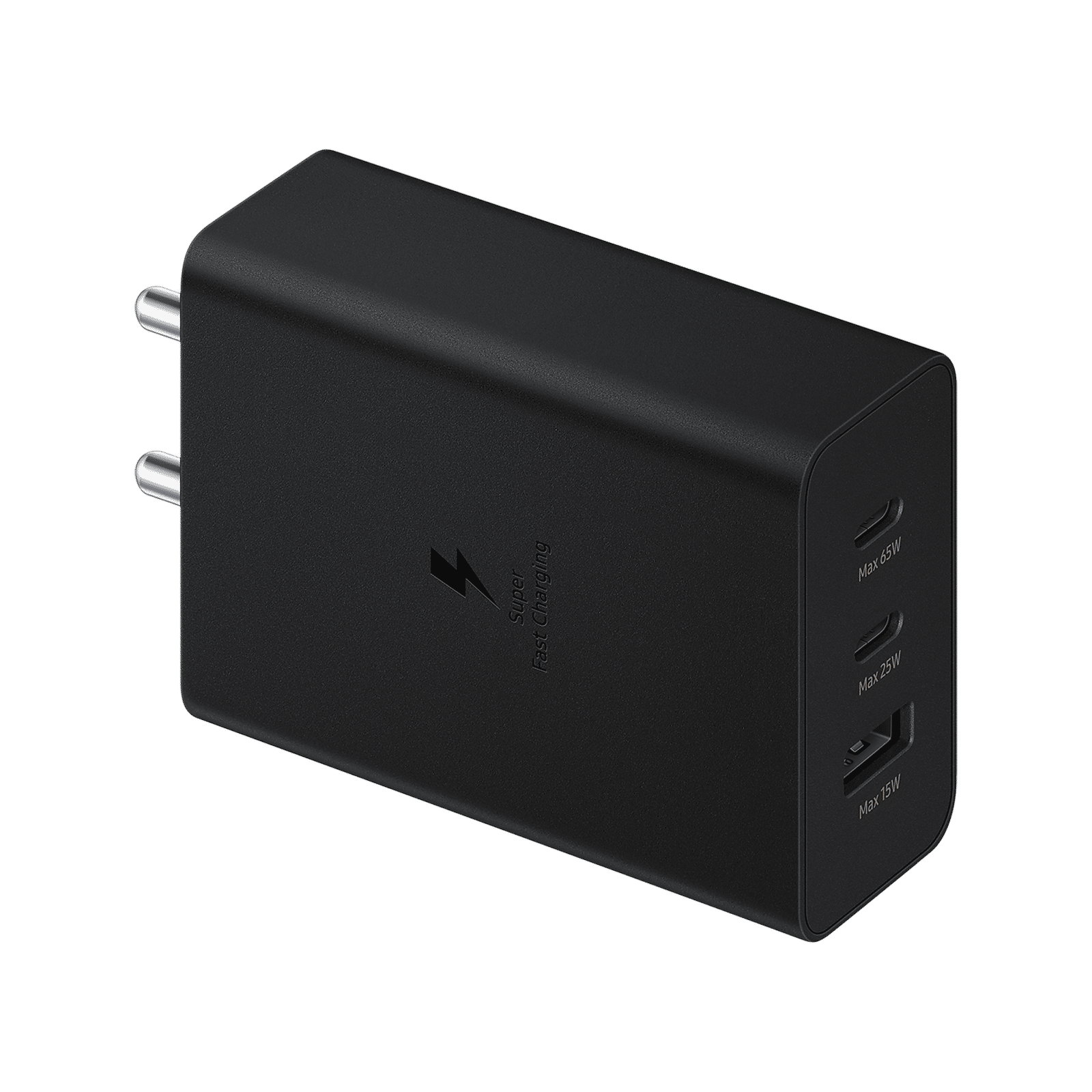 SAMSUNG 65W Type A & Type C 3-Port Fast Charger (Adapter Only, Short Circuit Control, Black) SAMSUNG 65W Type A & Type C 3-Port Fast Charger (Adapter Only, Short Circuit Control, Black)_3