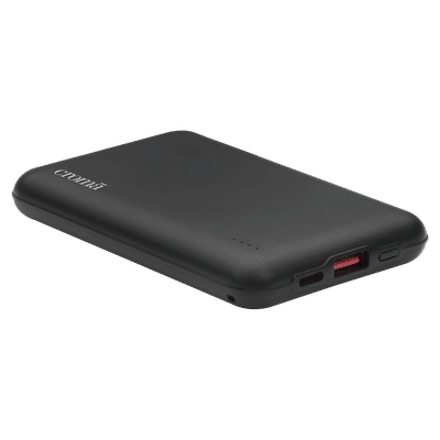 Croma 10000 mAh 22.5W Fast Charging Slim Power Bank (1 Type A & 1 Type C Ports, Cable included, Black)