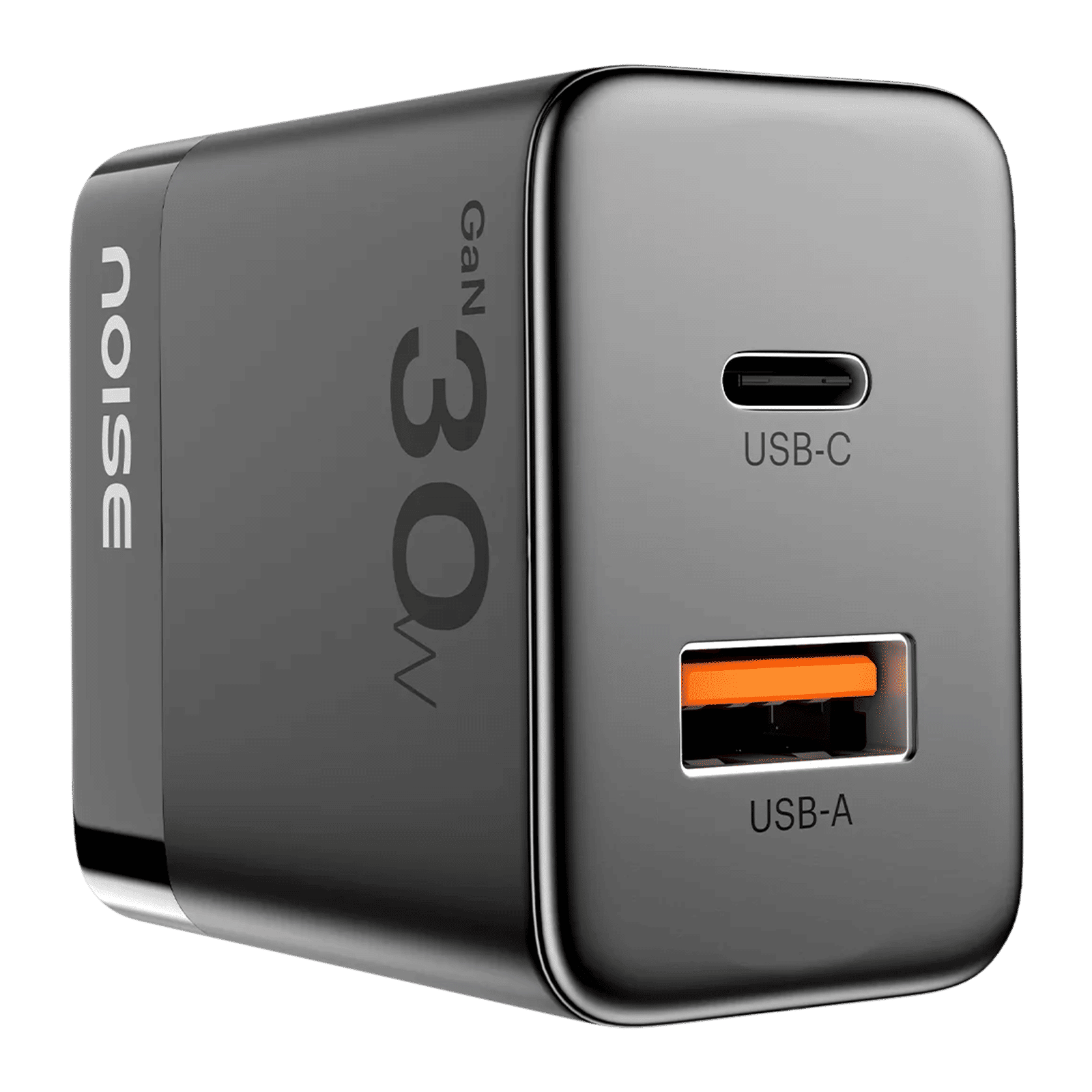 noise Power 30W Type A & Type C 2-Port Fast Charger (Adapter Only, GaN Technology, Black)_3
