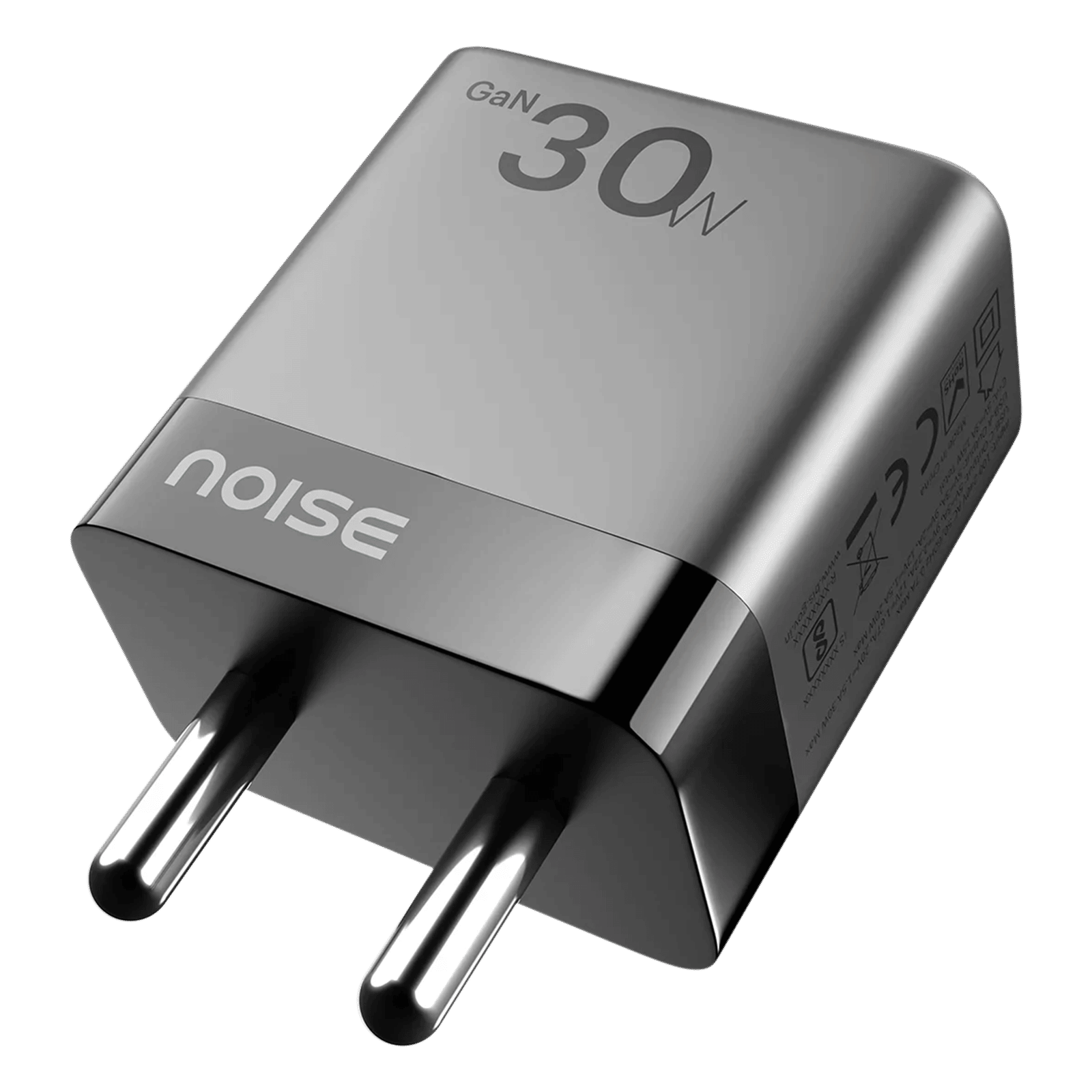 noise Power 30W Type A & Type C 2-Port Fast Charger (Adapter Only, GaN Technology, Black)_5