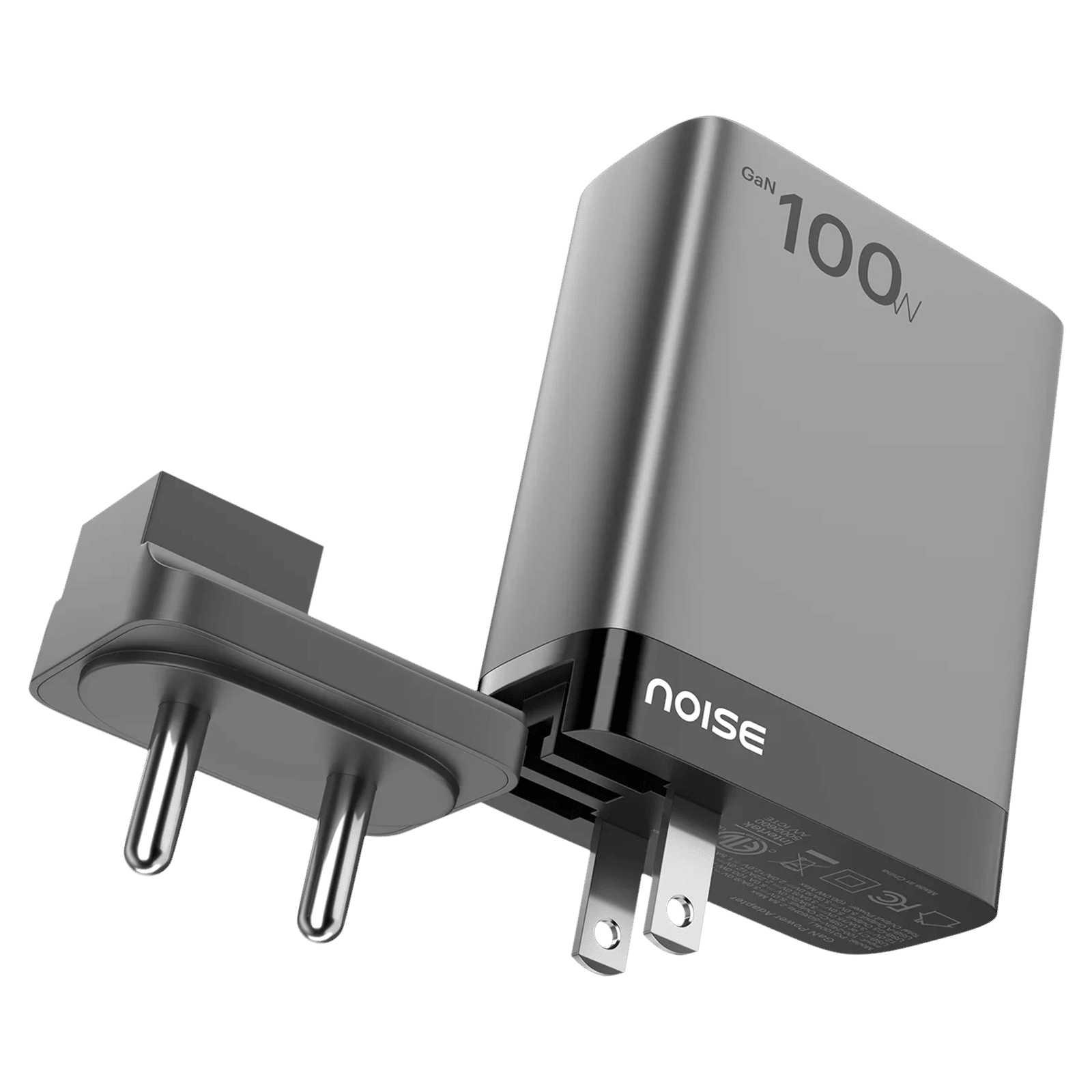 noise Power 100W Type A & Type C 4-Port Fast Charger (Adapter Only, GaN Technology, Black) noise Power 100W Type A & Type C 4-Port Fast Charger (Adapter Only, GaN Technology, Black)_6