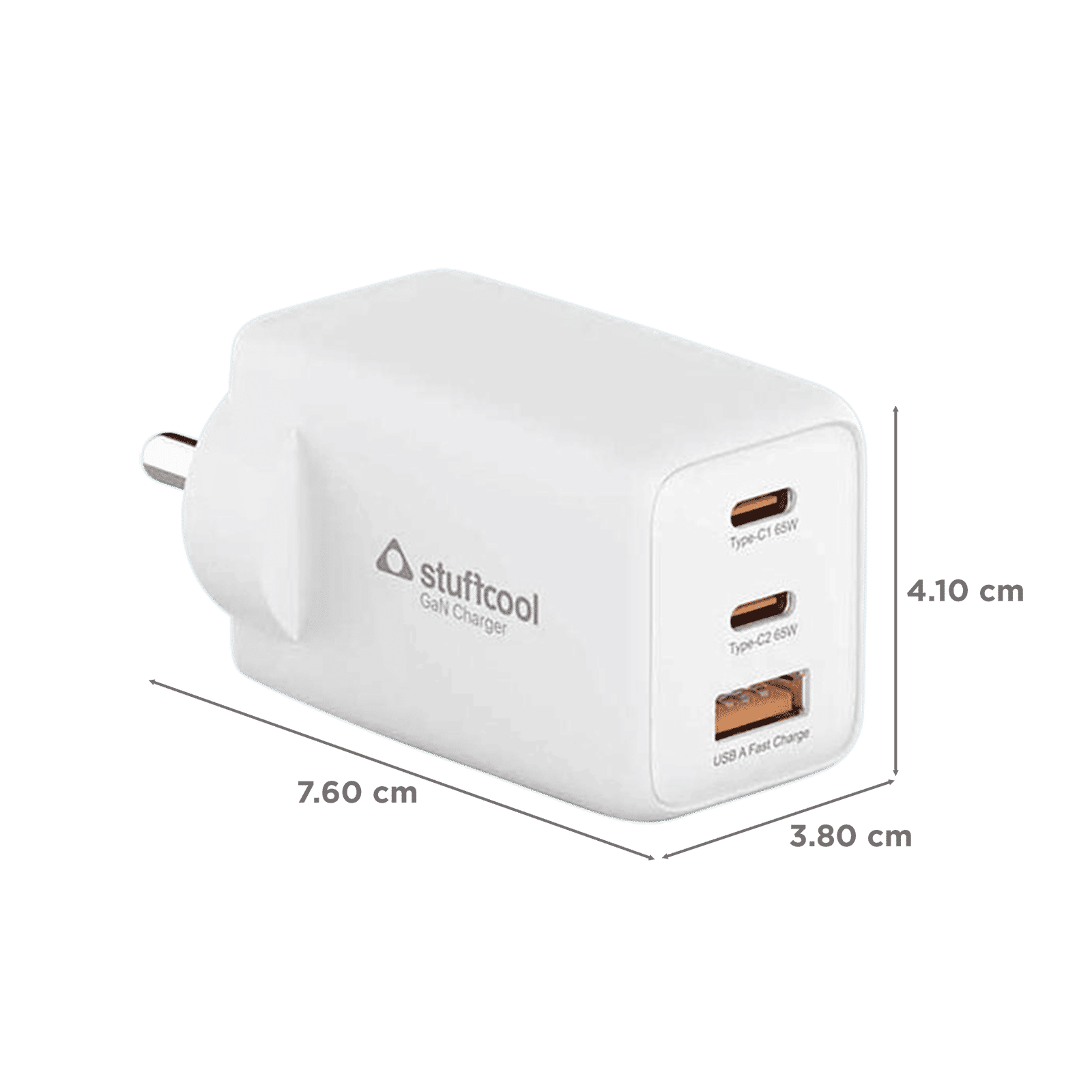 Stuffcool Numen 65W Type A & Type C 3-Port Fast Charger (Adapter Only, Short Circuit Protection, White) Stuffcool Numen 65W Type A & Type C 3-Port Fast Charger (Adapter Only, Short Circuit Protection, White)_2