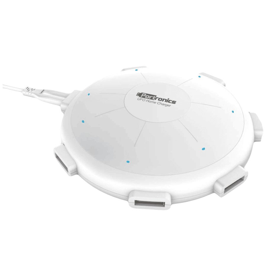 PORTRONICS UFO Micro USB 6-Port Fast Charger (Adapter Only, Short Circuit Protection, White)_1