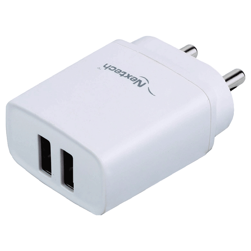Buy Nextech 2-Port Fast Charger (Type A to Micro USB Cable, White ...