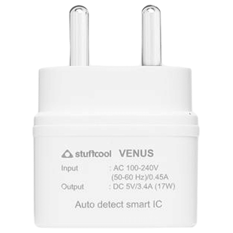 stuffcool Venus 0.45 Amp Dual USB Wall Charging Adapter (WCVENUS-WHT, White)_7