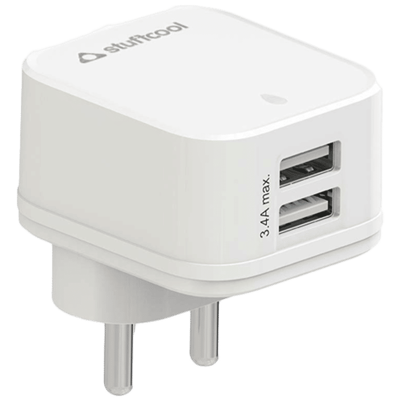 stuffcool Venus 0.45 Amp Dual USB Wall Charging Adapter (WCVENUS-WHT, White)_3