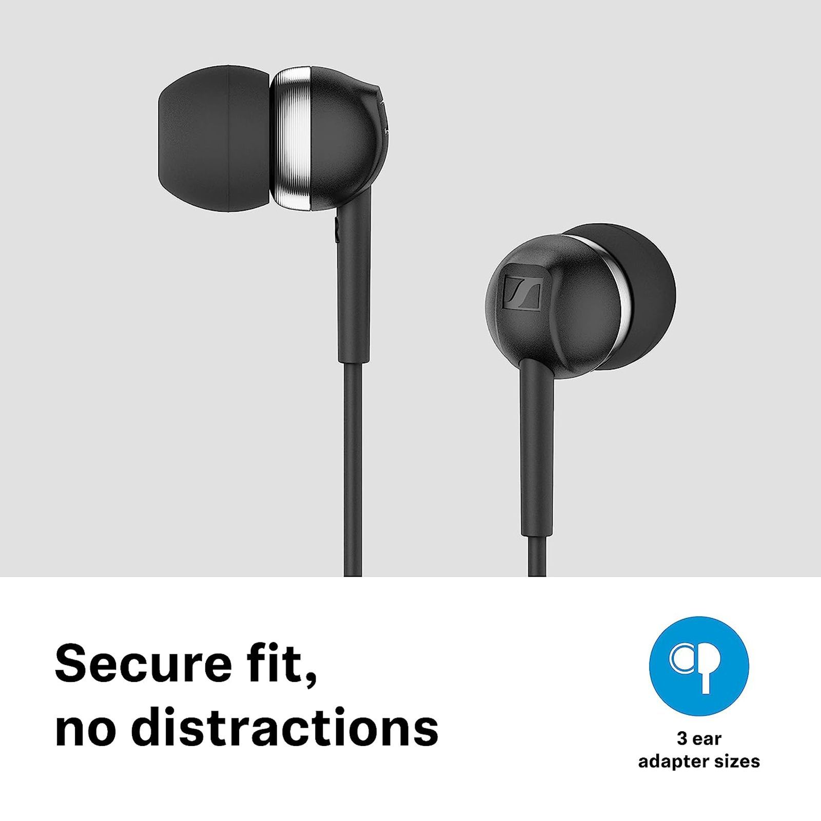 SENNHEISER CX80S Wired Earphone with Mic (3.5mm Connector, In Ear, Black) SENNHEISER CX80S Wired Earphone with Mic (3.5mm Connector, In Ear, Black)_9