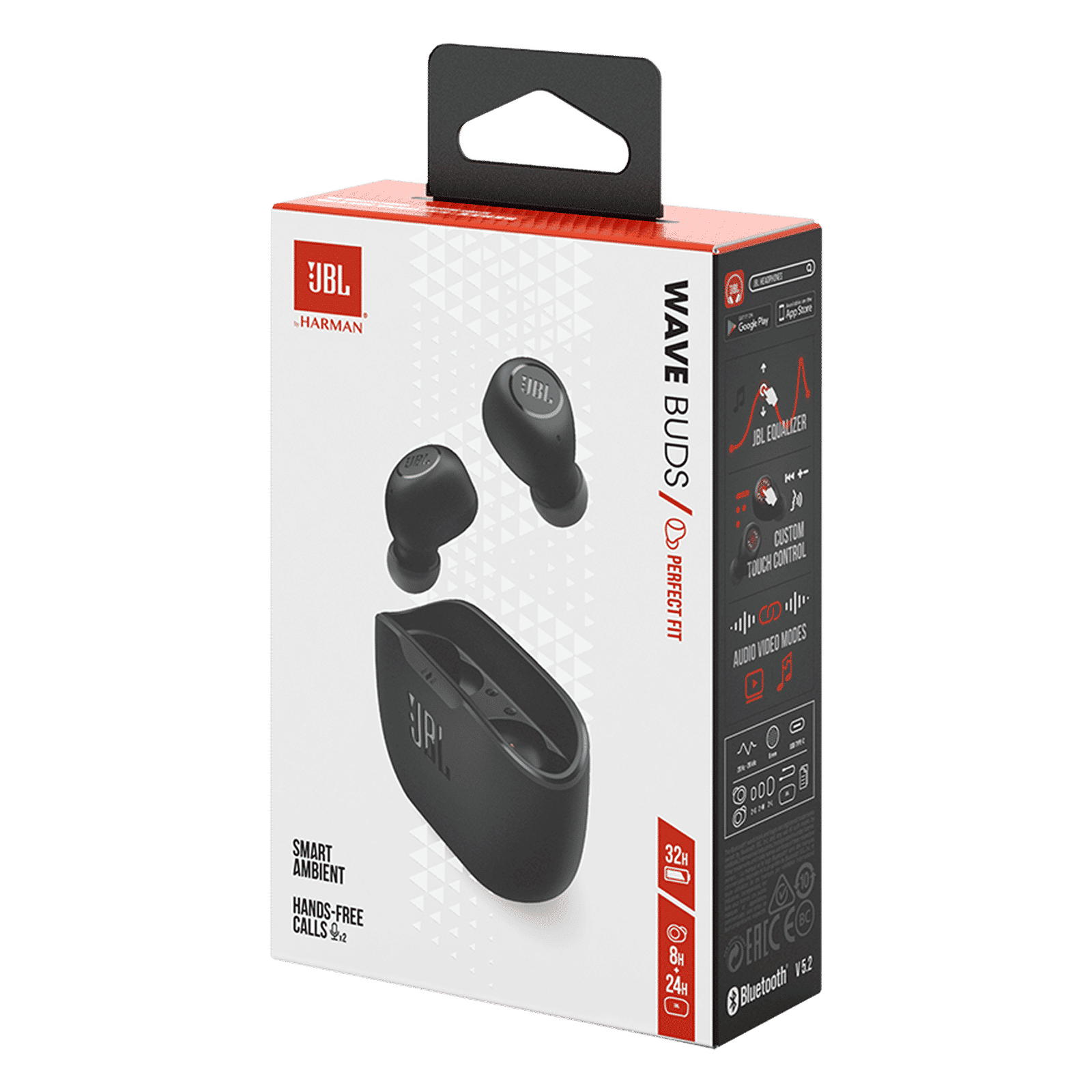 JBL Wave Buds JBLWBUDSBLK TWS Earbuds (IP54 Water Resistance, Deep Bass Sound, Black) JBL Wave Buds JBLWBUDSBLK TWS Earbuds (IP54 Water Resistance, Deep Bass Sound, Black)_14