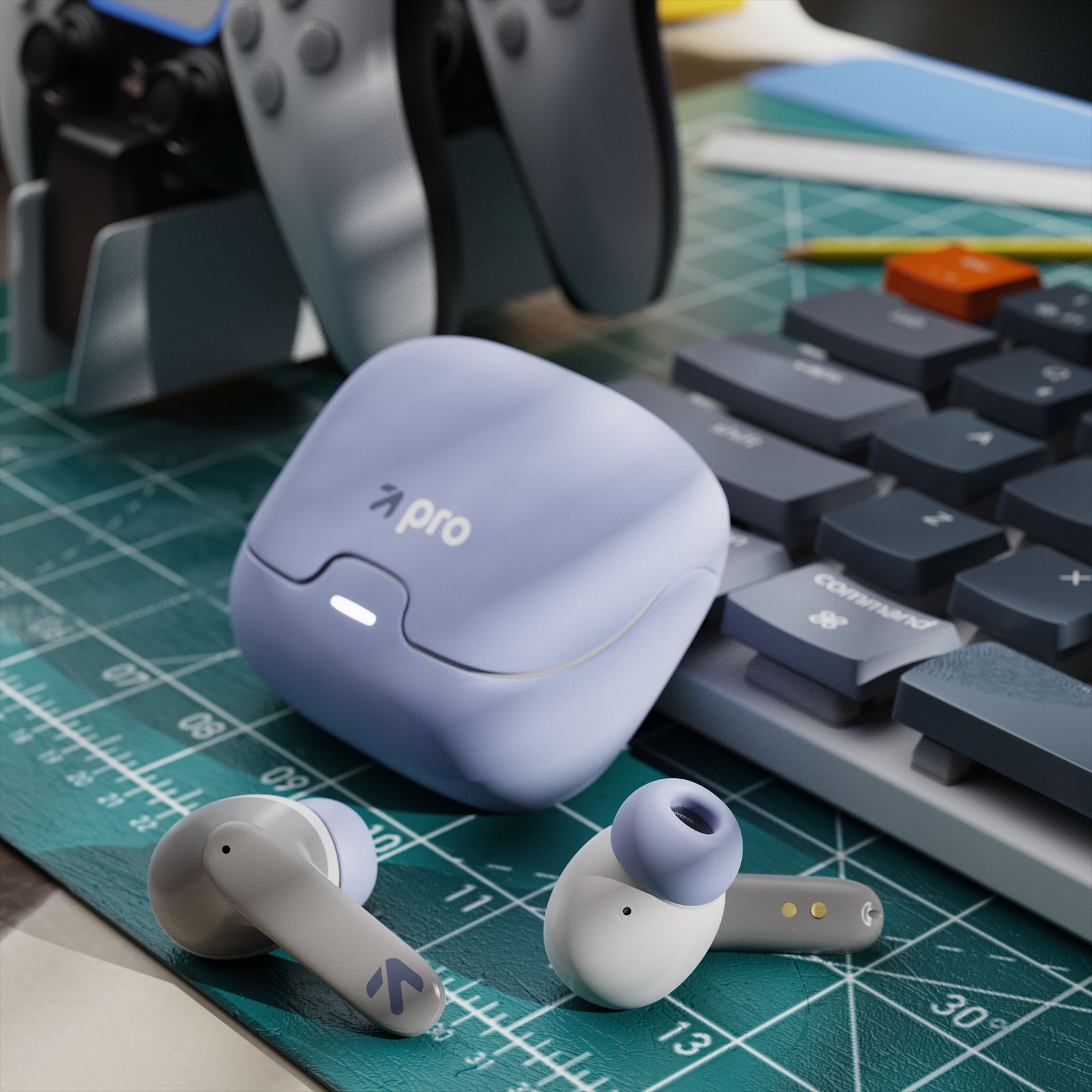 GOBOULT Z40 Pro TWS Earbuds with Environmental Noise Cancellation (IPX5 Water Resistant, Fast Charging, Pro Lavender)_8