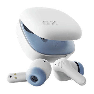 GOBOULT Cyborg TWS Earbuds with Environmental Noise Cancellation (IPX5 Water Resistant, Fast Charging, Blue Ice)