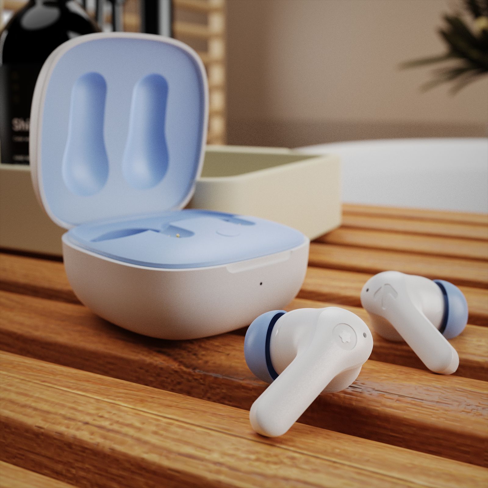 GOBOULT Cyborg TWS Earbuds with Environmental Noise Cancellation (IPX5 Water Resistant, Fast Charging, Blue Ice)_12