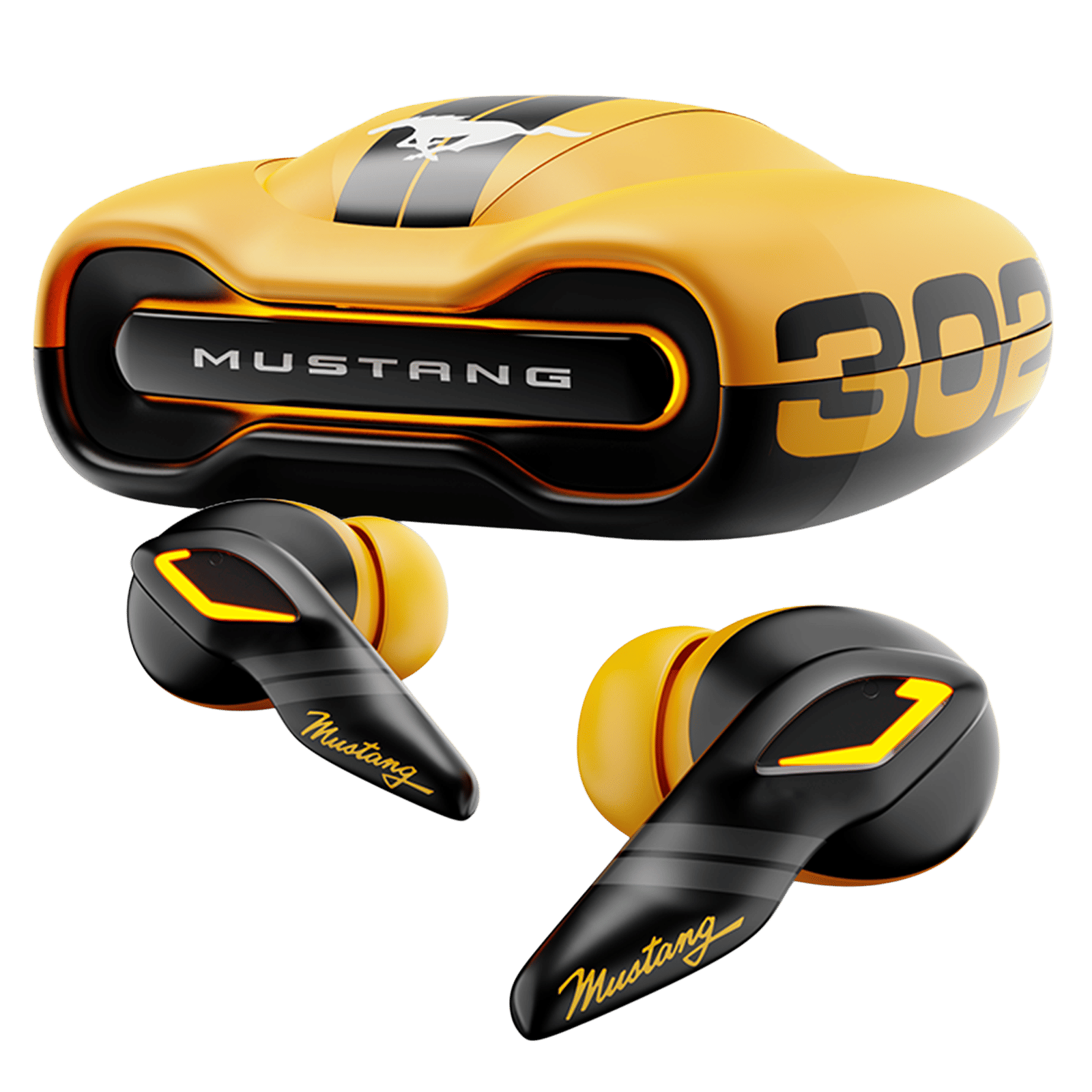 GOBOULT Mustang Torq FGTW196YLW TWS Earbuds with Environmental Noise Cancellation (IPX5 Water Resistant, Fast Charging, Yellow) GOBOULT Mustang Torq FGTW196YLW TWS Earbuds with Environmental Noise Cancellation (IPX5 Water Resistant, Fast Charging, Yellow)_1