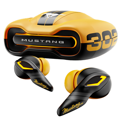 GOBOULT Mustang Torq FGTW196YLW TWS Earbuds with Environmental Noise Cancellation (IPX5 Water Resistant, Fast Charging, Yellow)