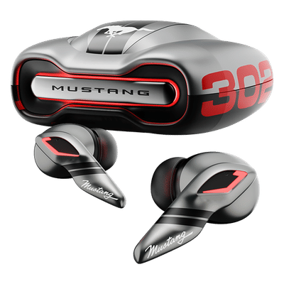 GOBOULT Mustang Torq FGTW196SVR TWS Earbuds with Environmental Noise Cancellation (IPX5 Water Resistant, Fast Charging, Silver)