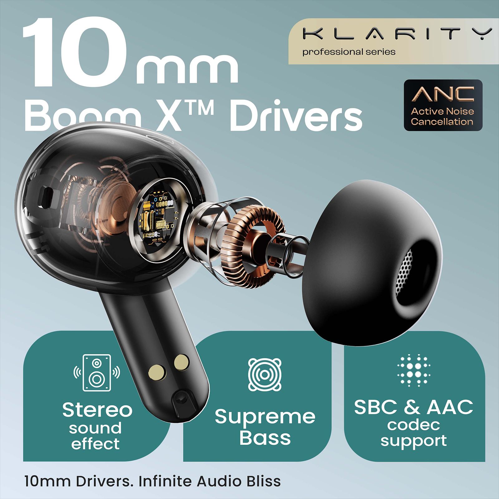 GOBOULT Klarity 4 FGTW245BLK TWS Earbuds with Active Noise Cancellation (IPX5 Water Resistant, Fast Charging, Black)_9