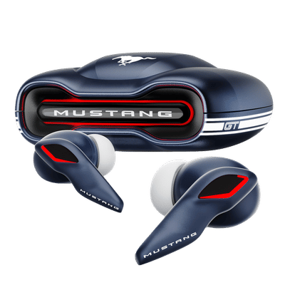 GOBOULT Mustang Torq TWS Earbuds with Environmental Noise Cancellation (IPX5 Water Resistant, Fast Charging, Blue)