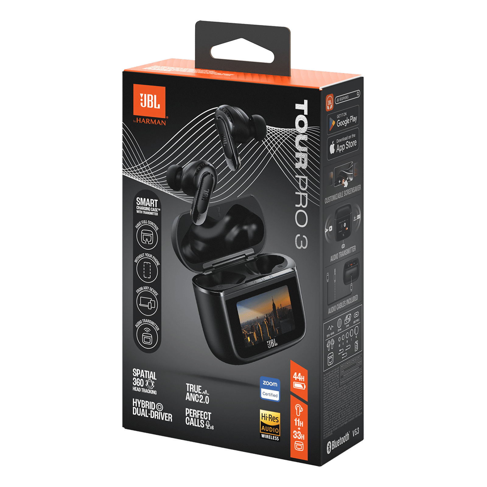 JBL Tour Pro 3 TWS Earbuds with True Adaptive Noise Cancellation (IPX55 Water Resistant, Multi-Point Connection, Black)_14