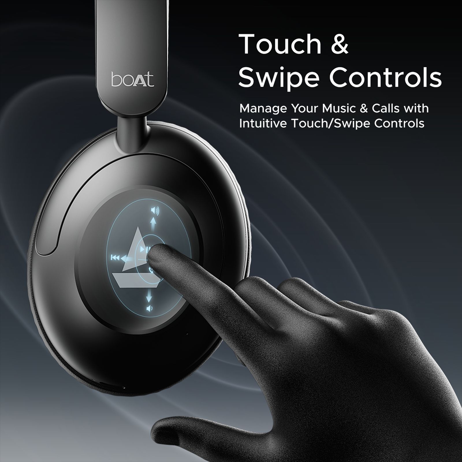 boAt Rockerz 650 Pro Bluetooth Headphone with Mic (80 Hours Playback, Over Ear, Iris Black)_6