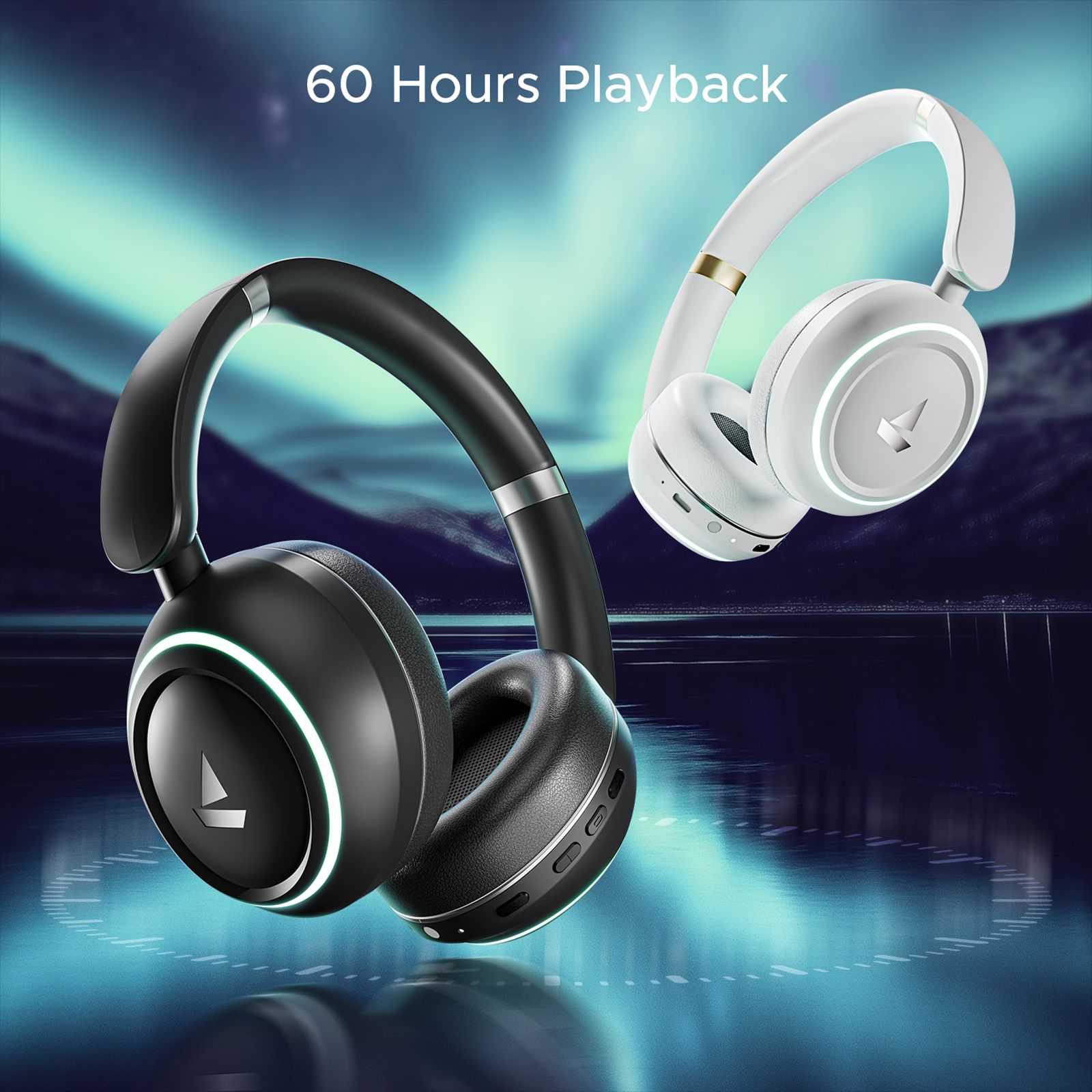 boAt Rockerz 480 Bluetooth Over Ear Headphone with Mic (60 Hours Playtime, Over Ear, Black Sabre)_3
