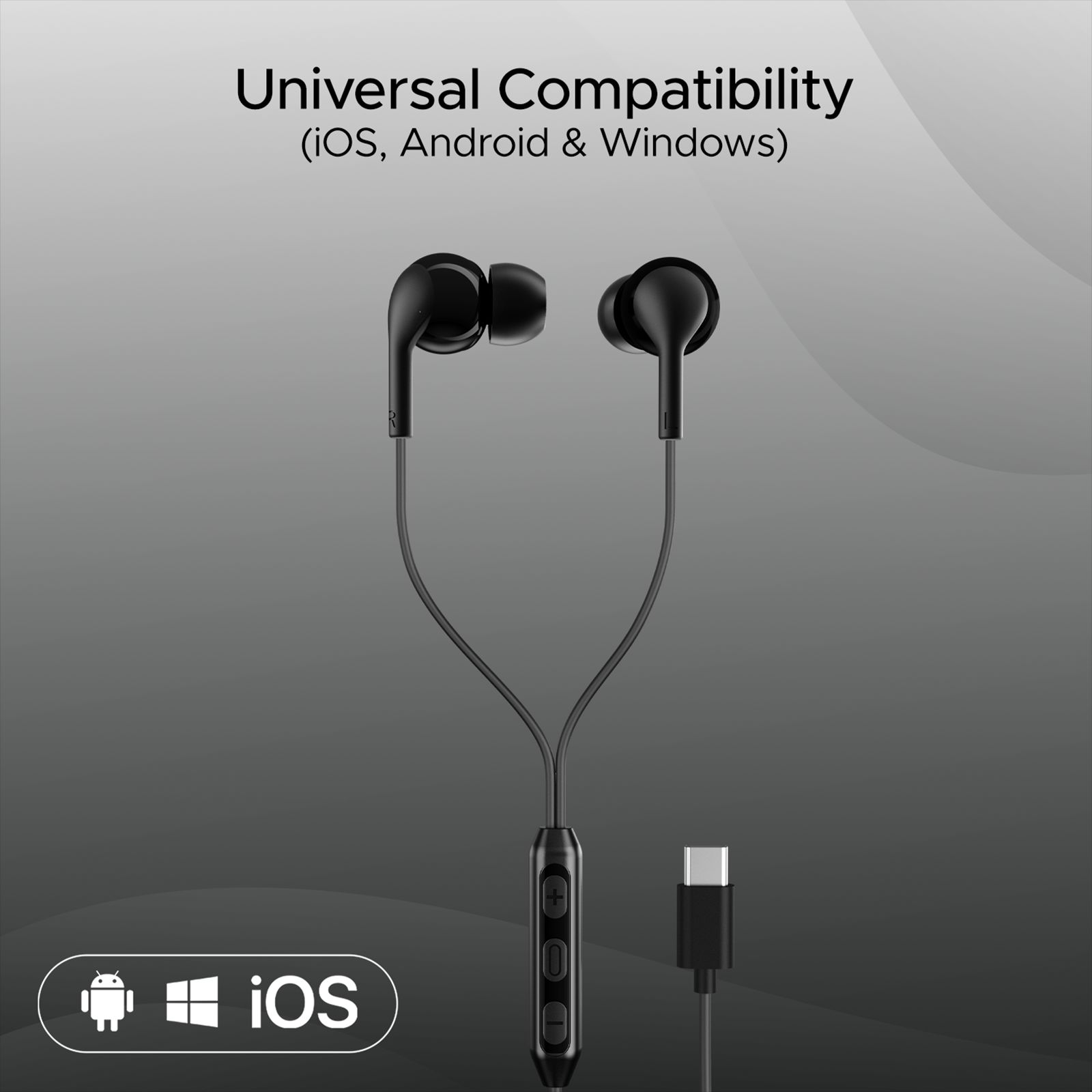 boAt Bassheads 100C Wired Earphone with Mic (USB Type-C Connector, In Ear, Black) boAt Bassheads 100C Wired Earphone with Mic (USB Type-C Connector, In Ear, Black)_6