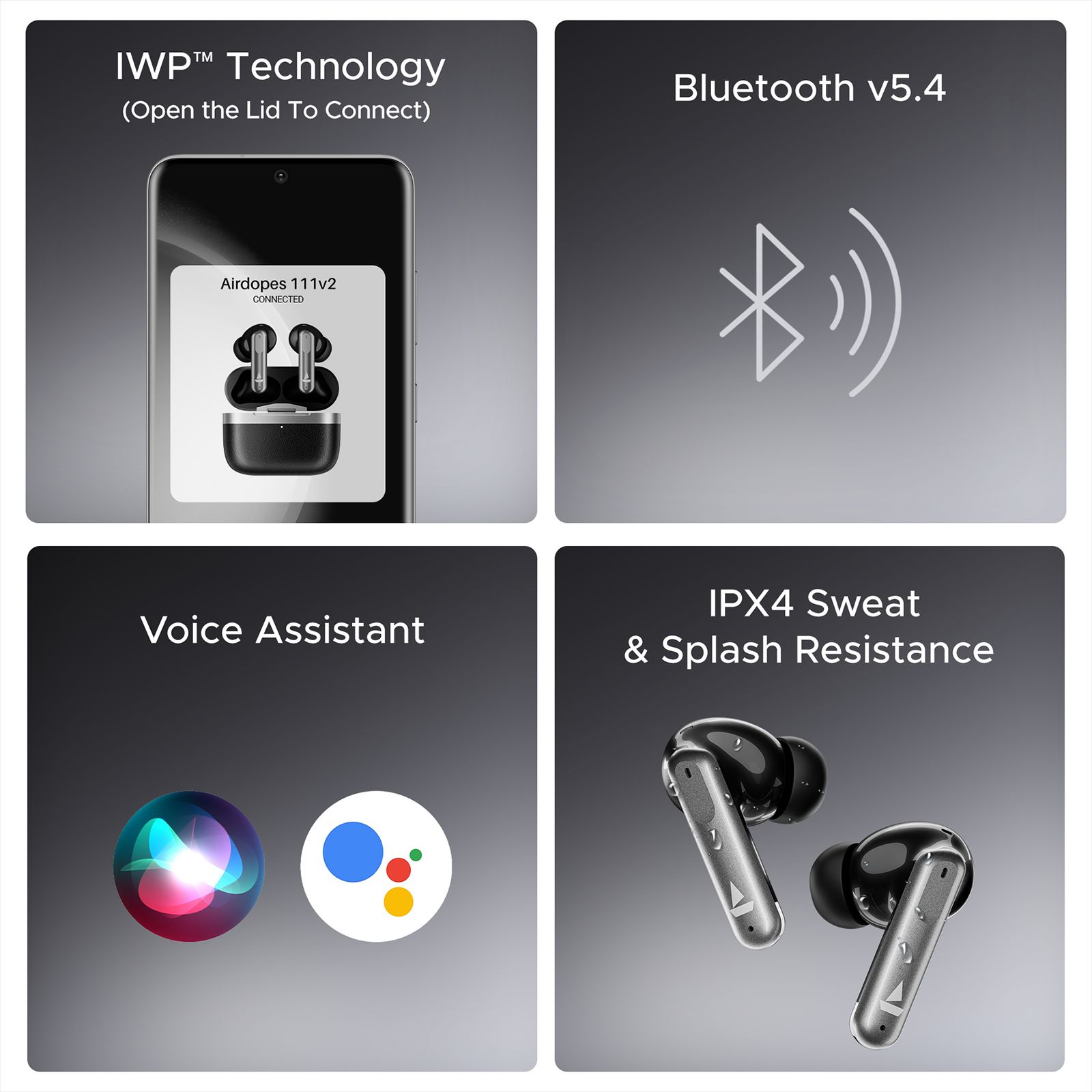 boAt Airdopes 111v2 TWS Earbuds with Environmental Noise Cancellation (IPX4 Splash & Sweat Resistance, ASAP Charge, Classic Black) boAt Airdopes 111v2 TWS Earbuds with Environmental Noise Cancellation (IPX4 Splash & Sweat Resistance, ASAP Charge, Classic Black) _3