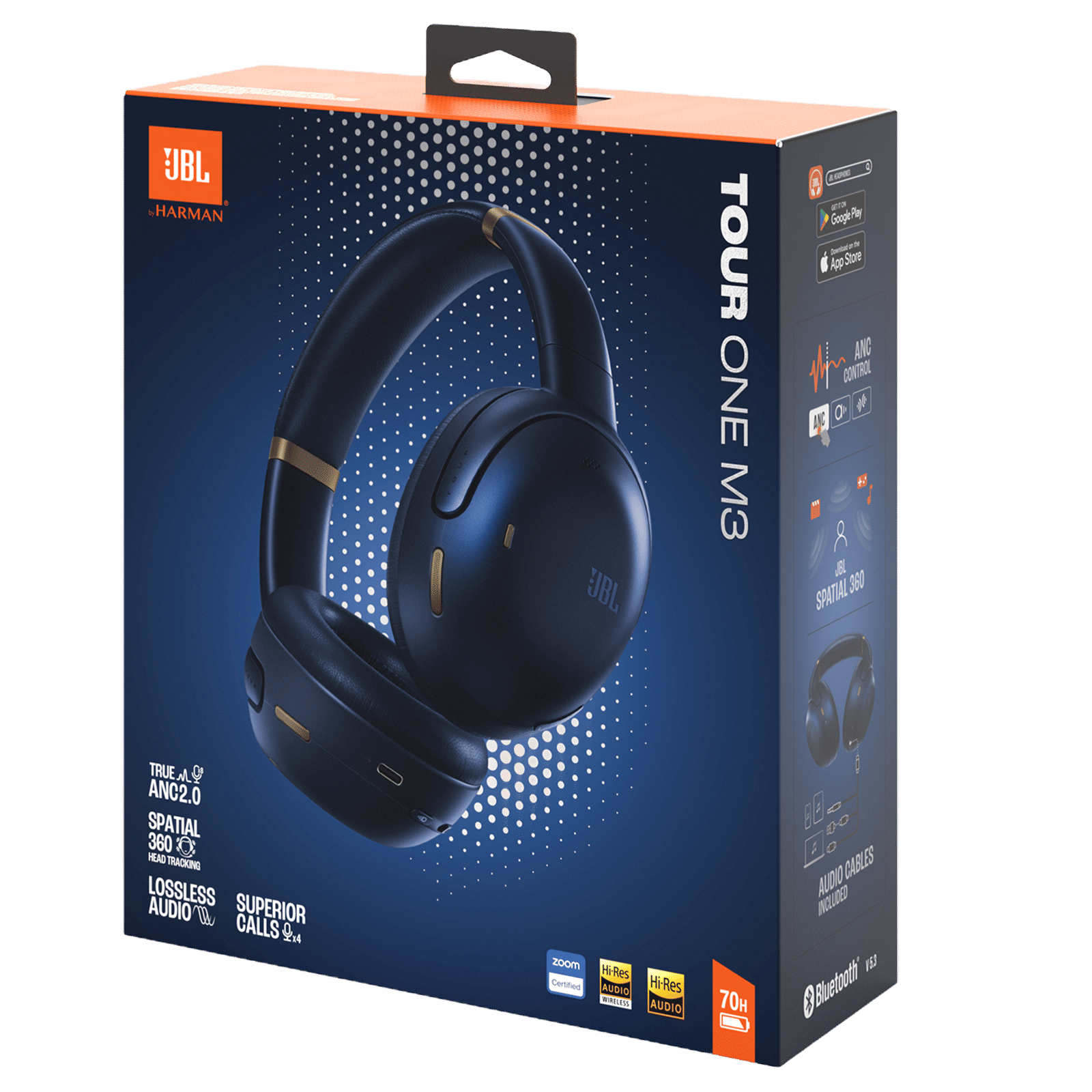 JBL Tour One M3 Bluetooth Headphone with Mic (Adaptive Noise Cancellation, Over Ear, Blue) JBL Tour One M3 Bluetooth Headphone with Mic (Adaptive Noise Cancellation, Over Ear, Blue)_13