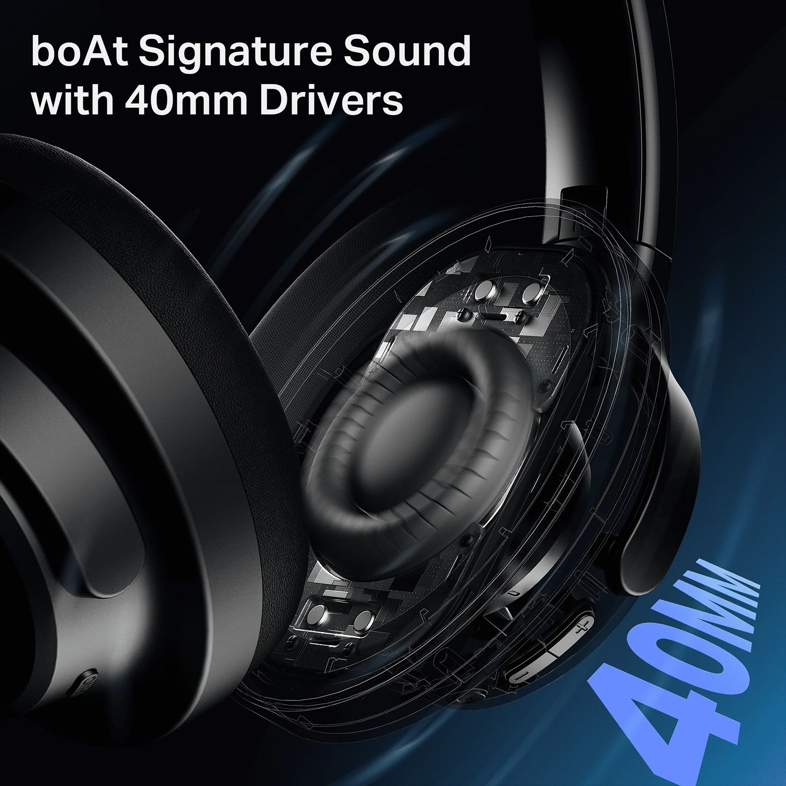 boAt Rockerz 512 ANC Bluetooth Headphone with Mic (ENx Technology, Over Ear, Cosmic Black)_7