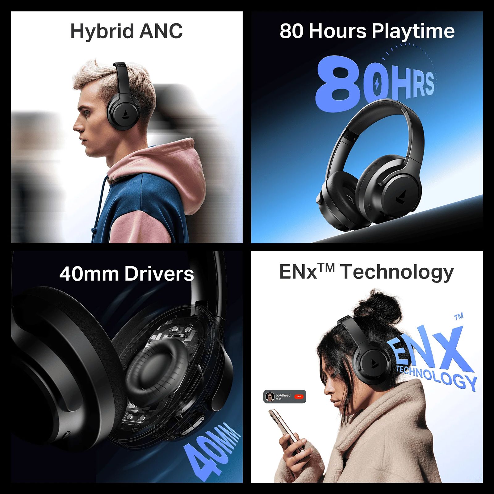 boAt Rockerz 512 ANC Bluetooth Headphone with Mic (ENx Technology, Over Ear, Cosmic Black)_3