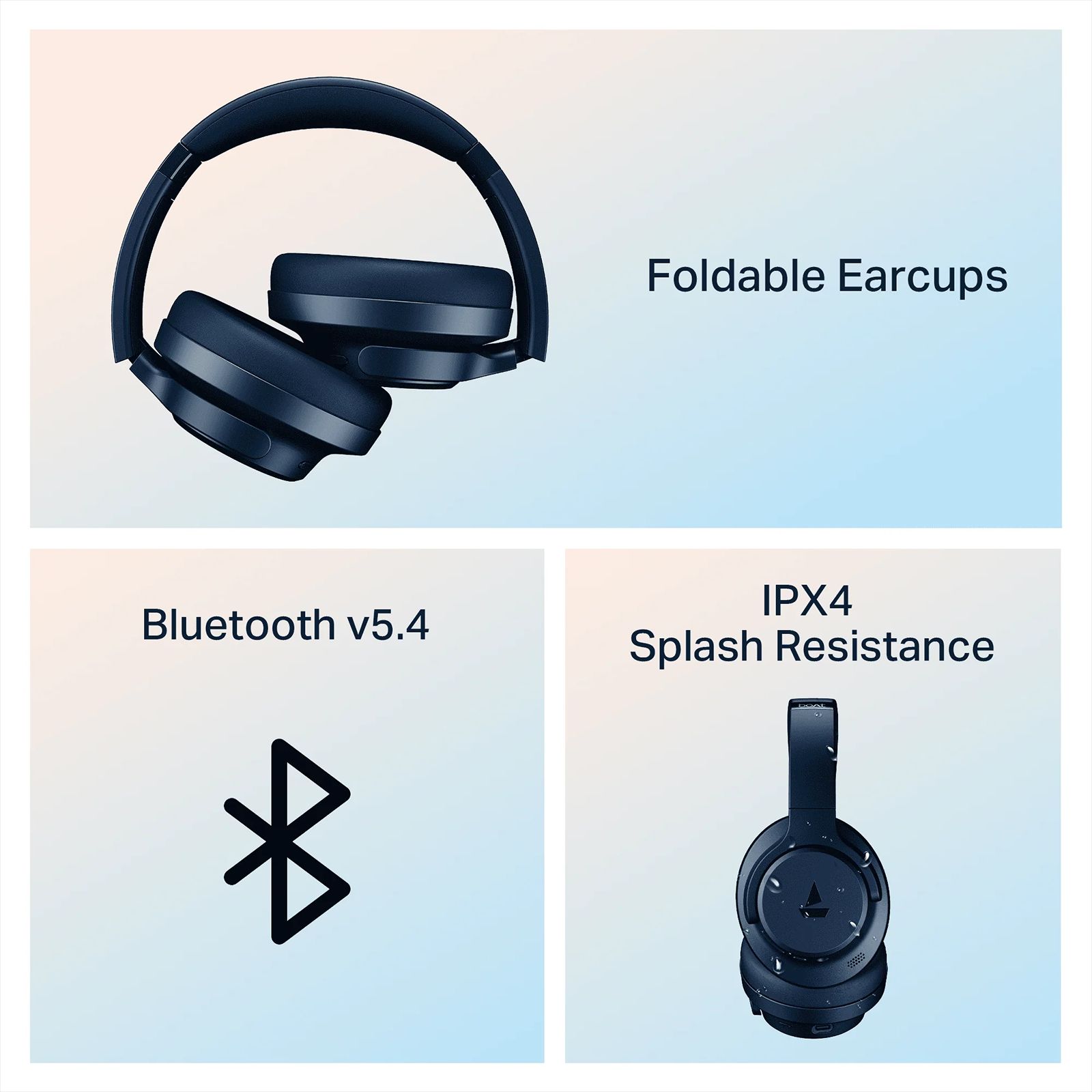 boAt Rockerz 512 ANC Bluetooth Headphone with Mic (ENx Technology, Over Ear, Bold Blue) boAt Rockerz 512 ANC Bluetooth Headphone with Mic (ENx Technology, Over Ear, Bold Blue)_8