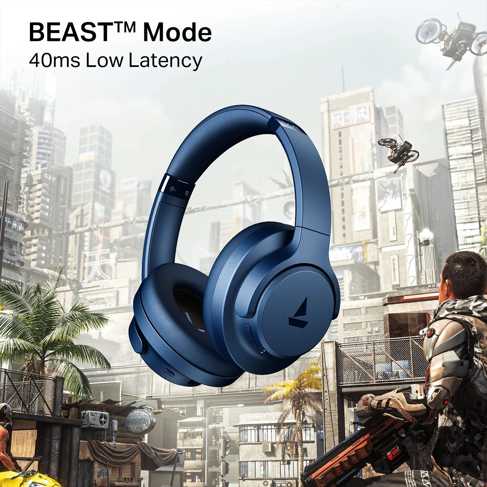 boAt Rockerz 512 ANC Bluetooth Headphone with Mic (ENx Technology, Over Ear, Bold Blue) boAt Rockerz 512 ANC Bluetooth Headphone with Mic (ENx Technology, Over Ear, Bold Blue)_9