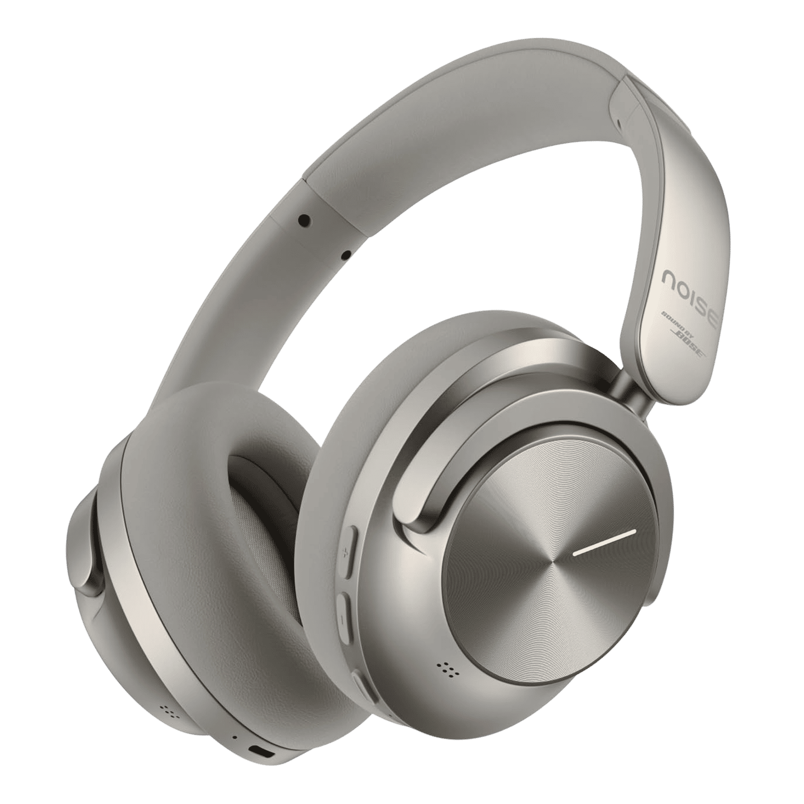 noise Master Buds Max Bluetooth Headphone with Mic (Adaptive Active Noise Cancellation, Over Ear, Titanium)_1