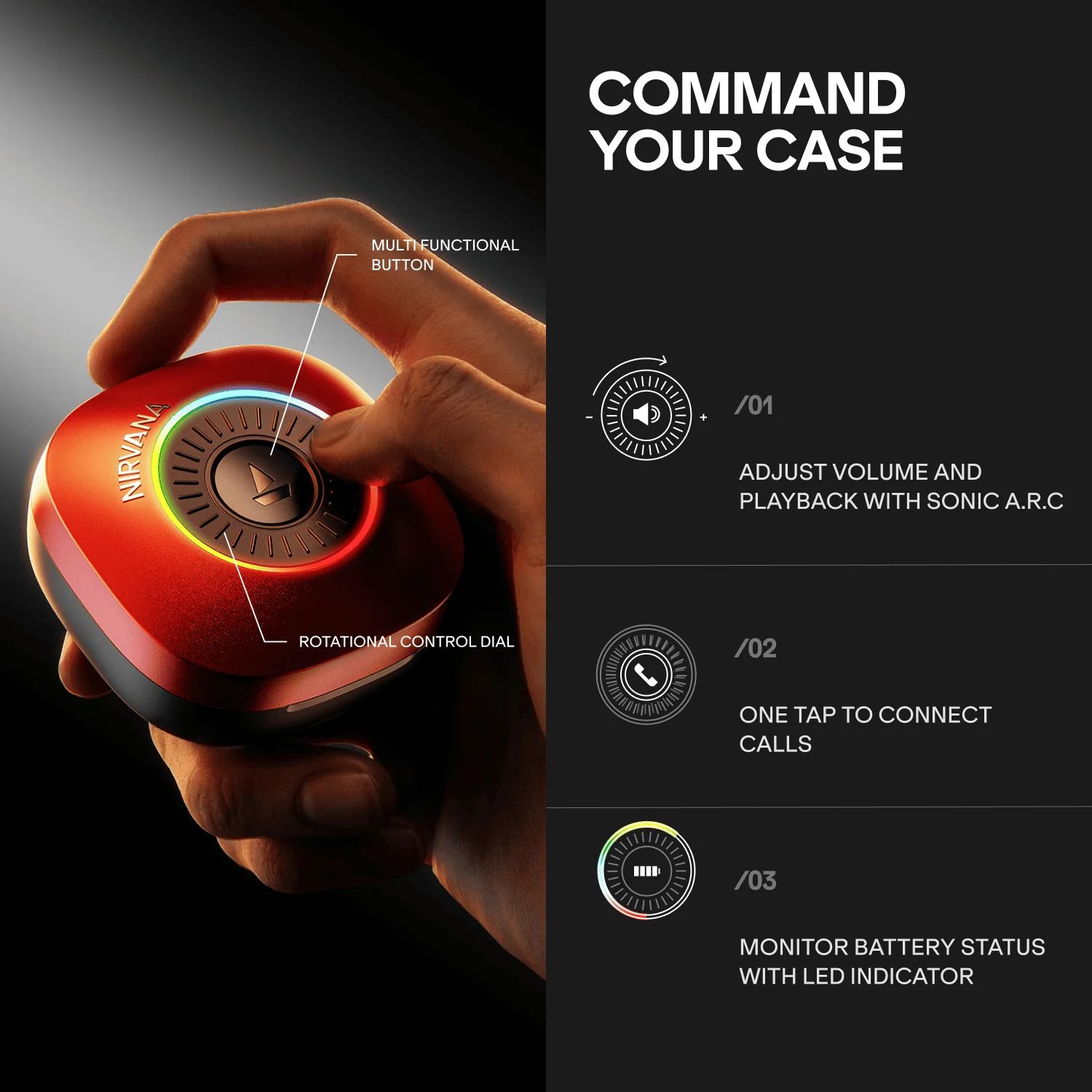 boAt Nirvana Crown PP0031 TWS Earbuds with Hybrid Active Noise Cancellation (IPX4 Water Resistance, ASAP Charge, Blazing Red)_7