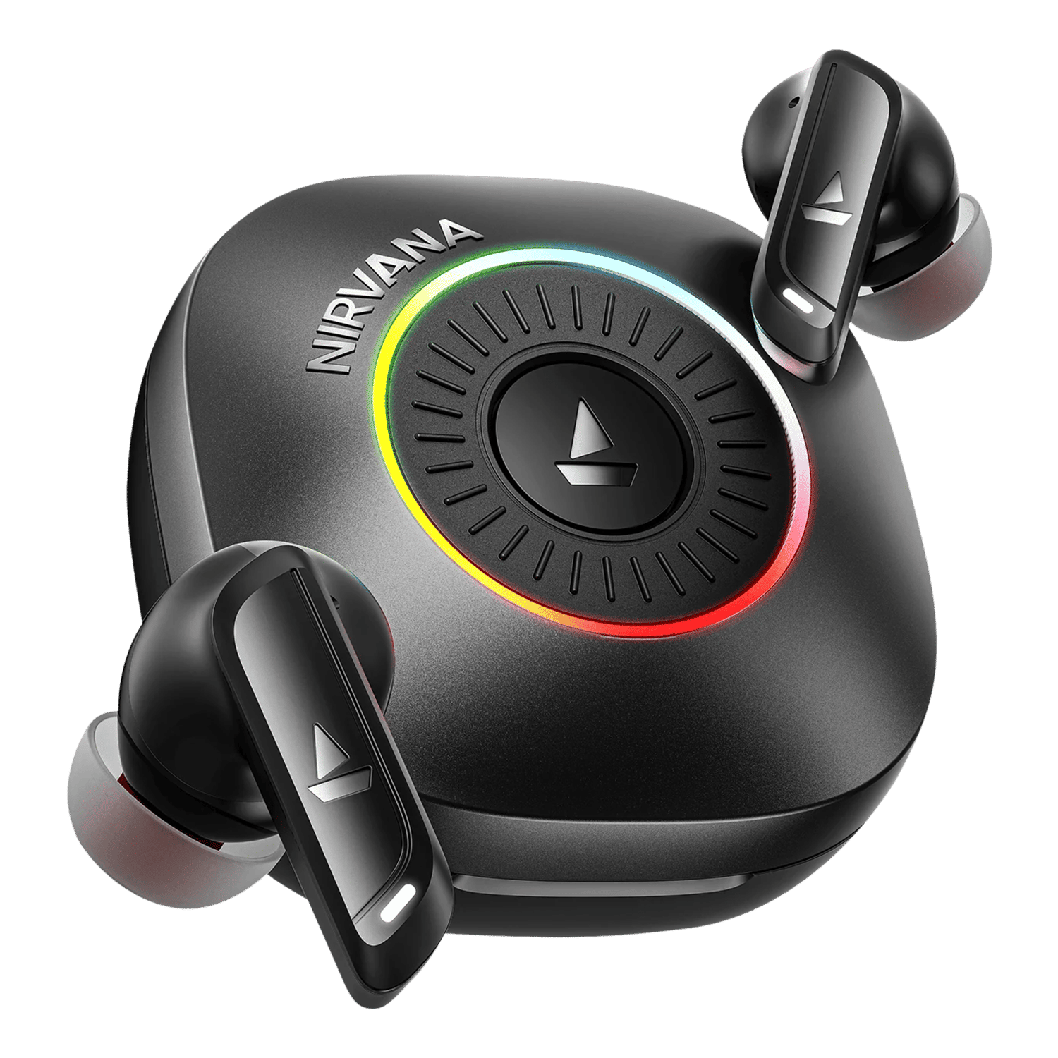 boAt Nirvana Crown PP0031 TWS Earbuds with Hybrid Active Noise Cancellation (IPX4 Water Resistance, ASAP Charge, Gunmetal Grey) boAt Nirvana Crown PP0031 TWS Earbuds with Hybrid Active Noise Cancellation (IPX4 Water Resistance, ASAP Charge, Gunmetal Grey)_1