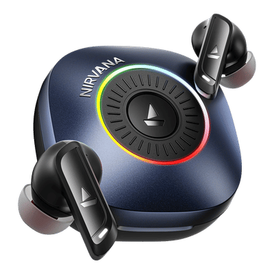 boAt Nirvana Crown PP0031 TWS Earbuds with Hybrid Active Noise Cancellation (IPX4 Water Resistance, ASAP Charge, Sapphire Blue)