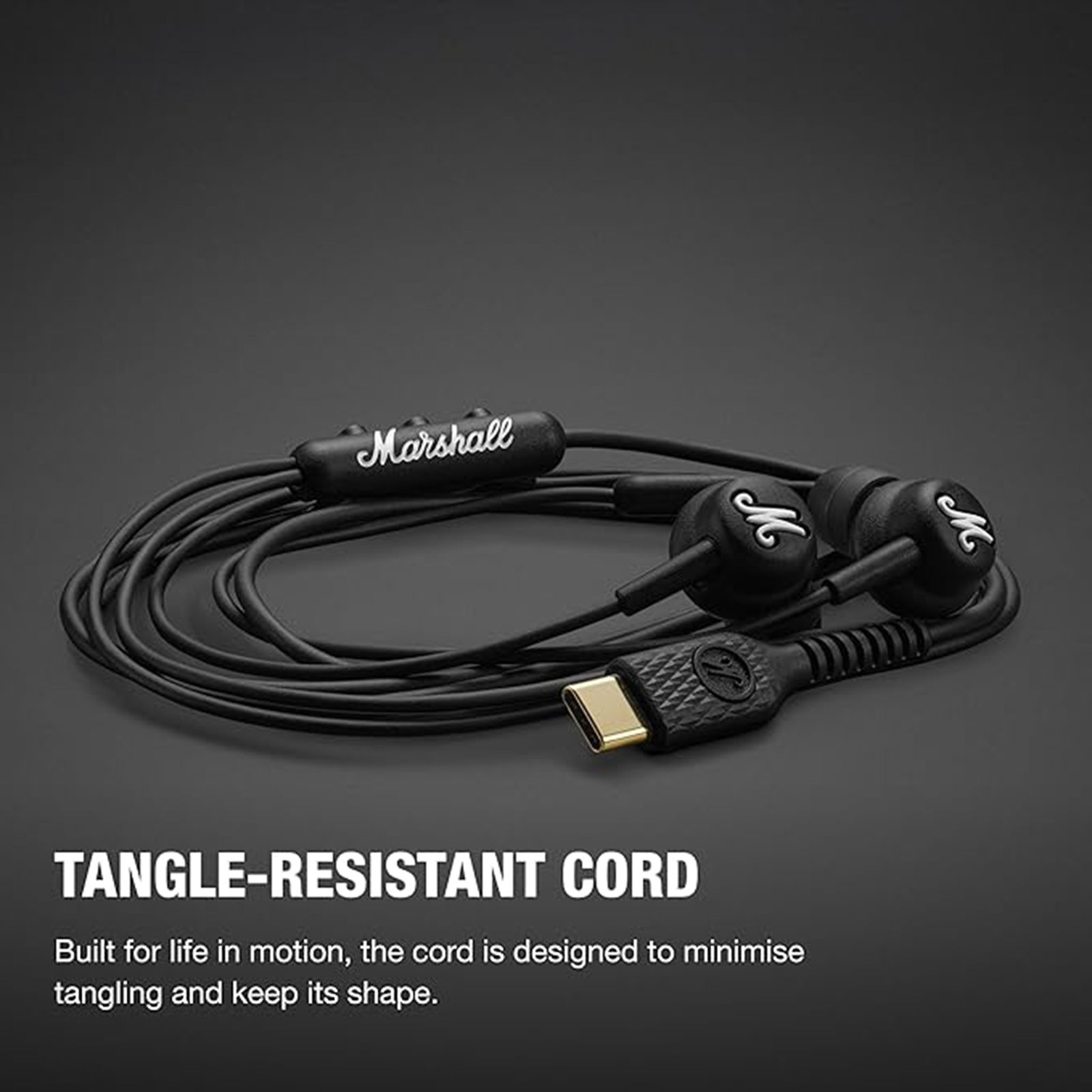 Marshall Mode Wired Earphone with Mic (USB Type-C Connector, In Ear, Black) Marshall Mode Wired Earphone with Mic (USB Type-C Connector, In Ear, Black)_6