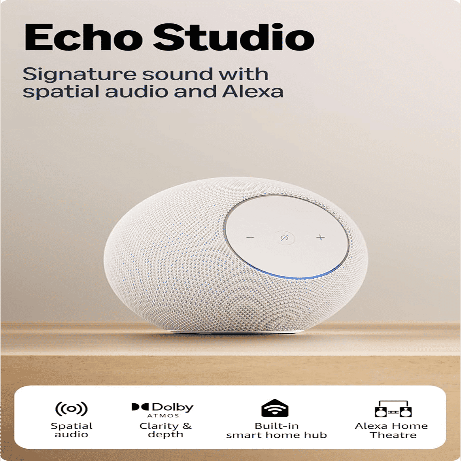 Amazon Echo Studio with Built-in Alexa Smart Wi-Fi Speaker (Omnisense Technology, Glacier White) Amazon Echo Studio with Built-in Alexa Smart Wi-Fi Speaker (Omnisense Technology, Glacier White)_4
