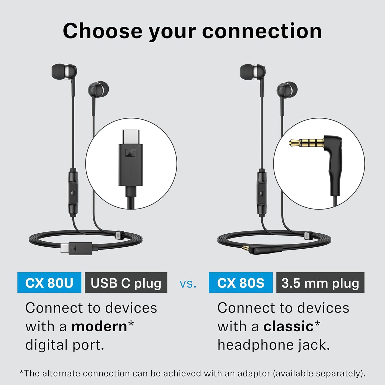 SENNHEISER CX 80 U Wired Earphone with Mic (USB Type-C Connector, In Ear, Sakura) SENNHEISER CX 80 U Wired Earphone with Mic (USB Type-C Connector, In Ear, Sakura)_8