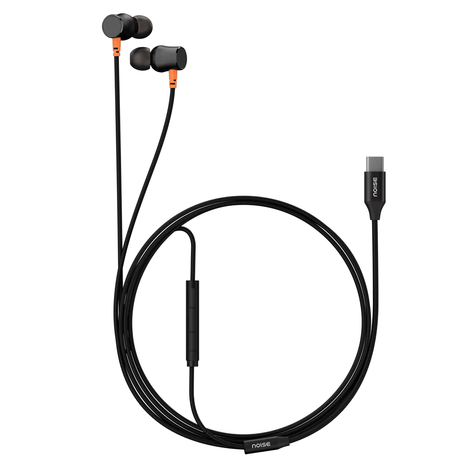 Noise Chord 100 AUDHDPHNCHORD100C Wired Earphone with Mic (USB Type-C Connector, In Ear, Jet Black)_1