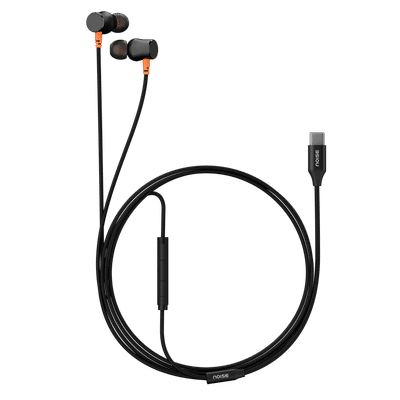 Noise Chord 100 AUDHDPHNCHORD100C Wired Earphone with Mic (USB Type-C Connector, In Ear, Jet Black)