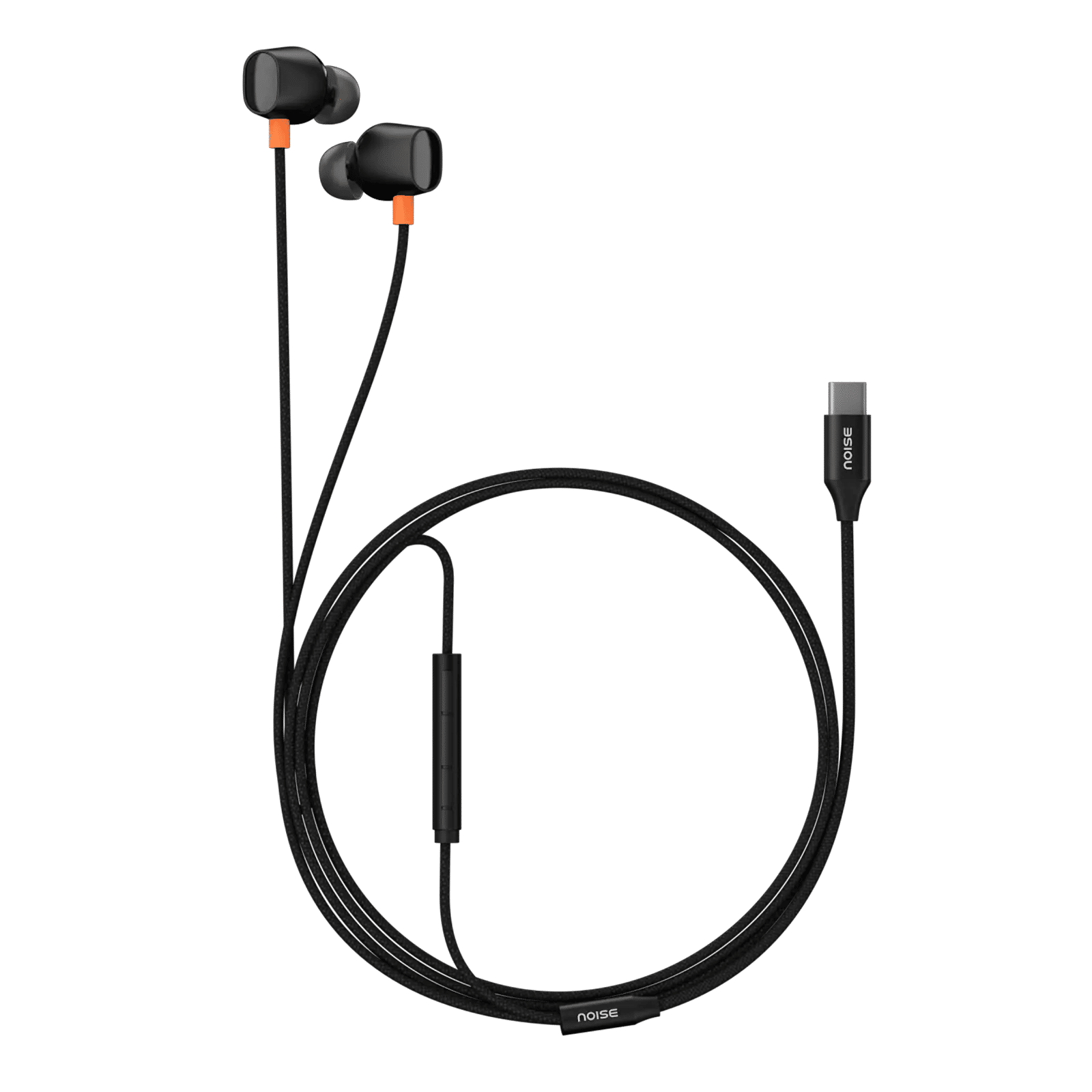 Noise Chord 200 AUDHDPHNCHORD200C Wired Earphone with Mic (USB Type-C Connector, In Ear, Jet Black)_1