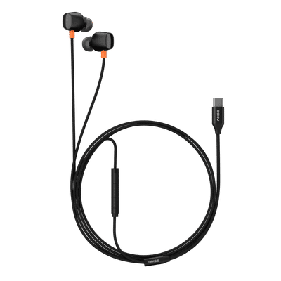 Noise Chord 200 AUDHDPHNCHORD200C Wired Earphone with Mic (USB Type-C Connector, In Ear, Jet Black)
