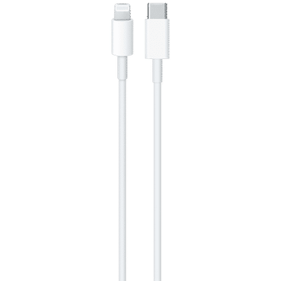 Apple MUQ93ZM/A Type C to Lightning 3.2 Feet (1M) Cable (Sync and Charge, White)