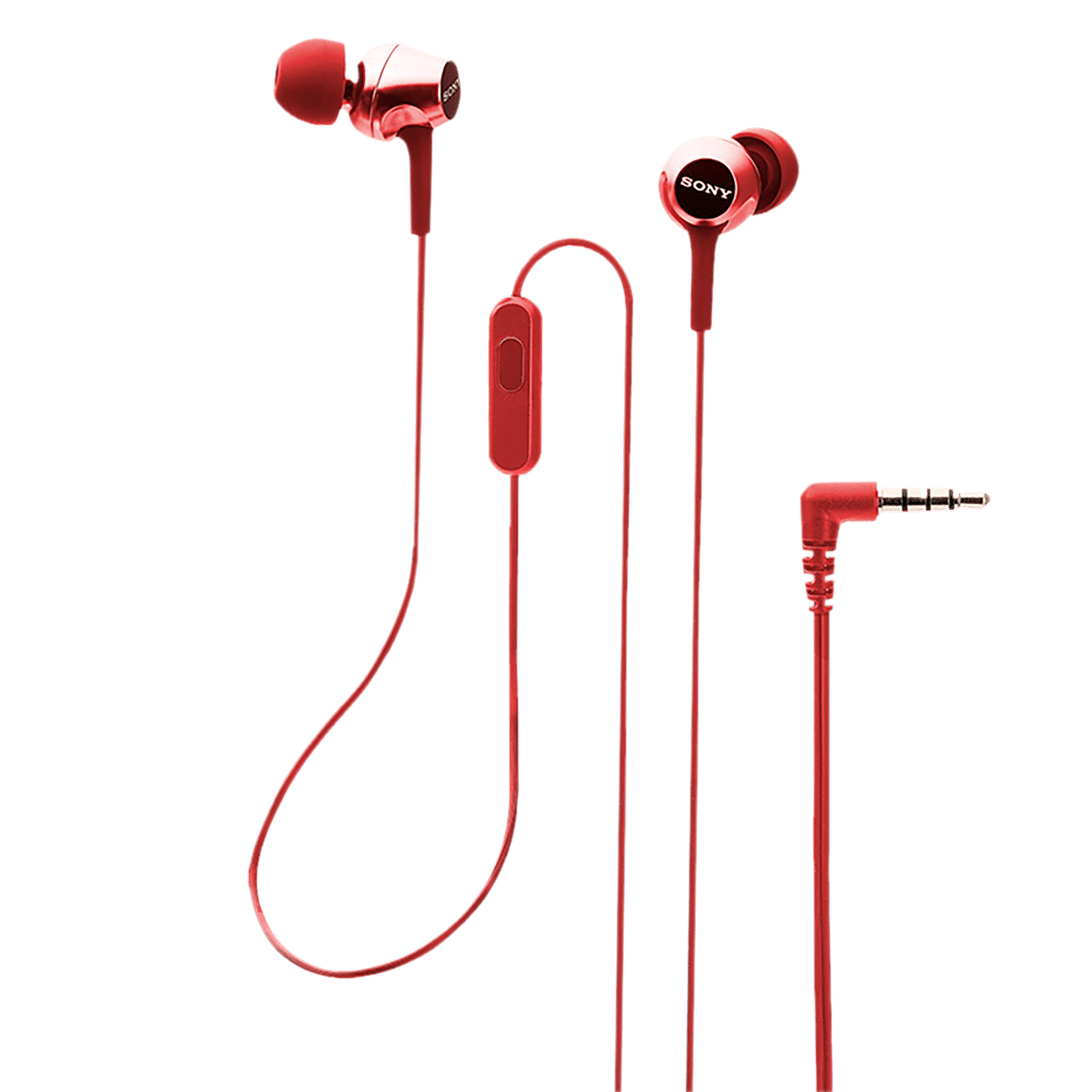 SONY MDR-EX155APRQIN Wired Earphone with Mic (In Ear, Red) SONY MDR-EX155APRQIN Wired Earphone with Mic (In Ear, Red)_1