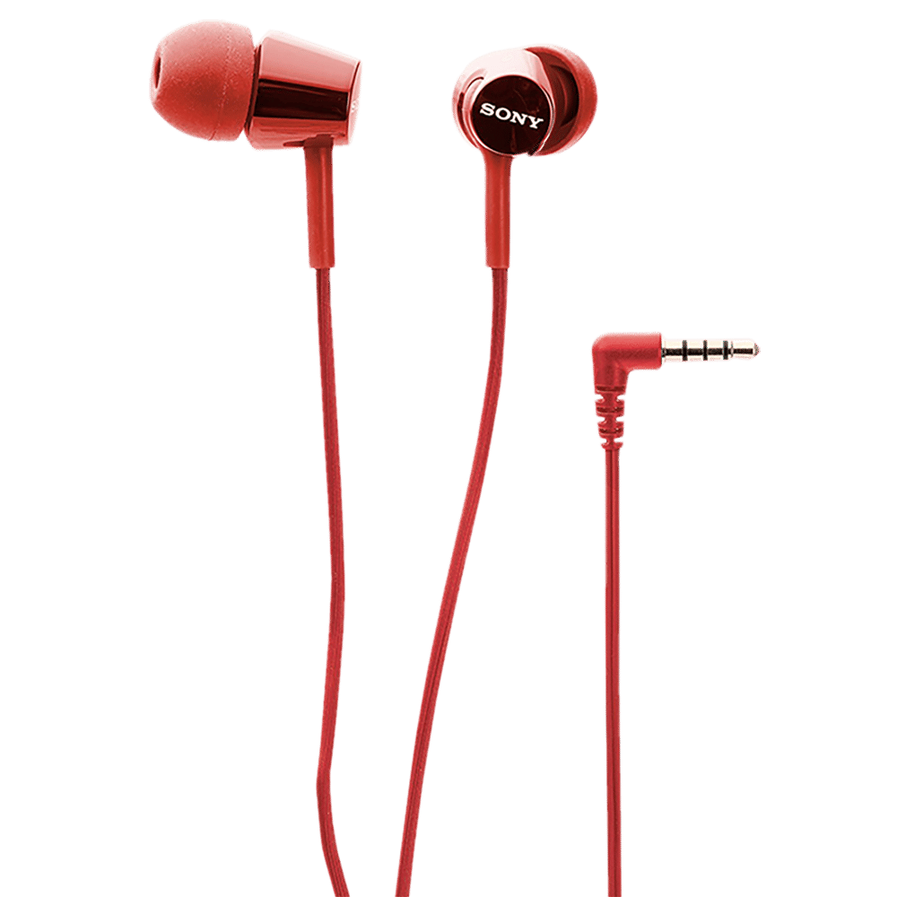 SONY MDR-EX155APRQIN Wired Earphone with Mic (In Ear, Red) SONY MDR-EX155APRQIN Wired Earphone with Mic (In Ear, Red)_5