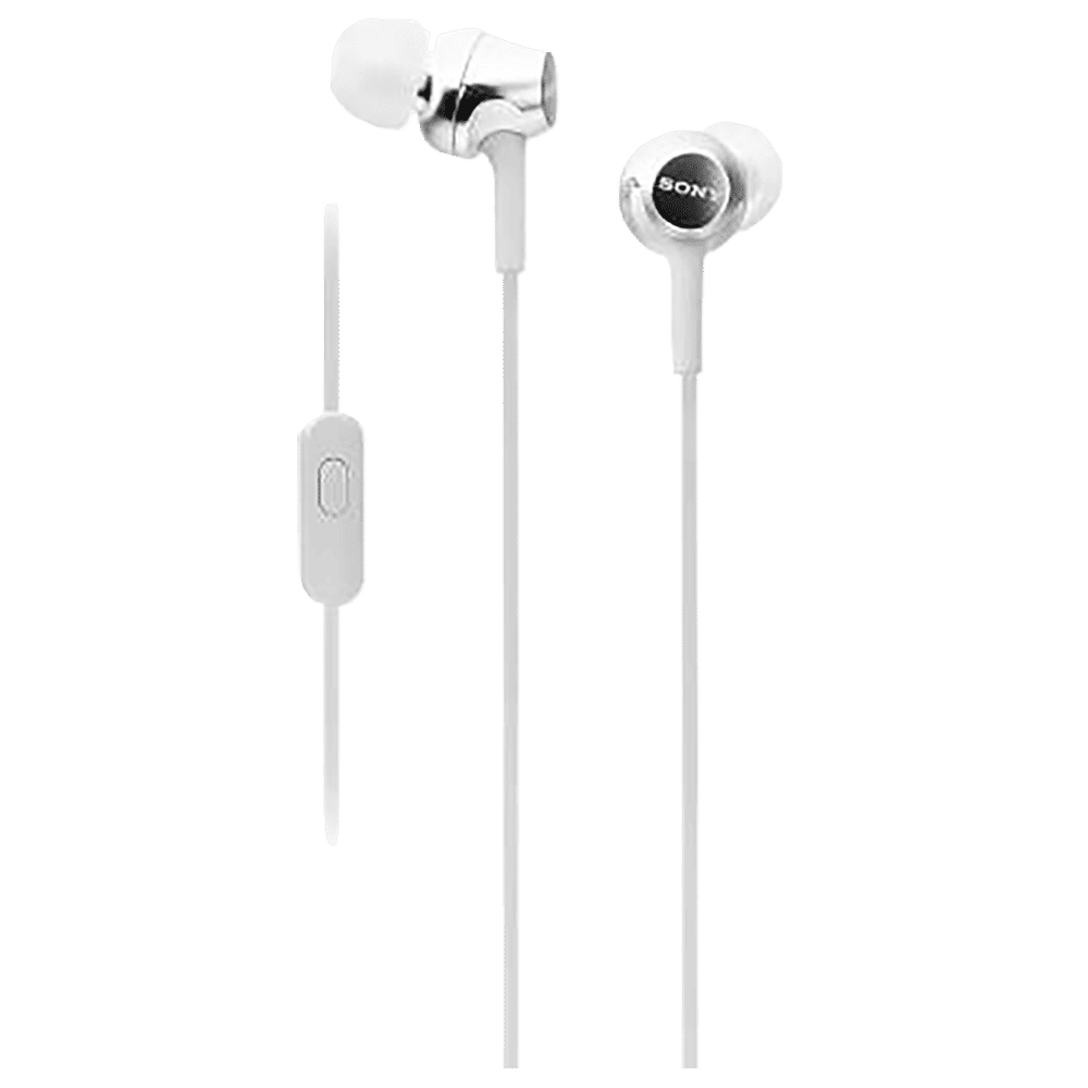 SONY MDR-EX155APWQIN Wired Earphone with Mic (In Ear, White) SONY MDR-EX155APWQIN Wired Earphone with Mic (In Ear, White)_1