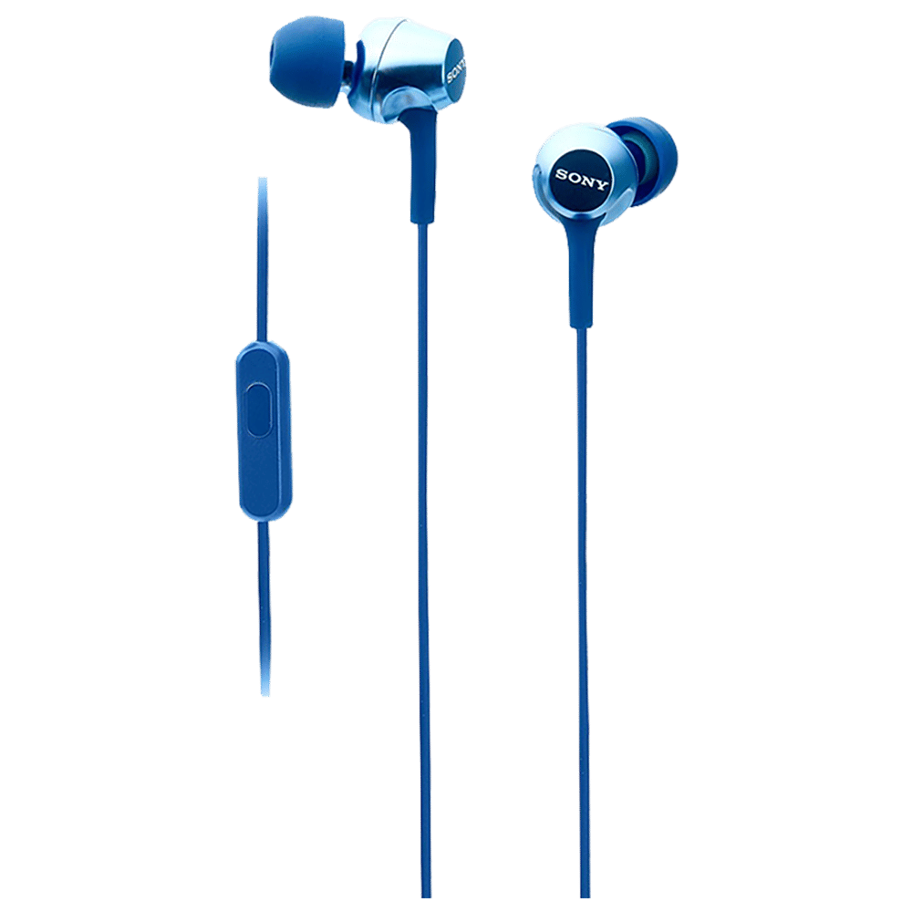 SONY MDR-EX255APLQIN Wired Earphone with Mic (In Ear, Blue) SONY MDR-EX255APLQIN Wired Earphone with Mic (In Ear, Blue)_1