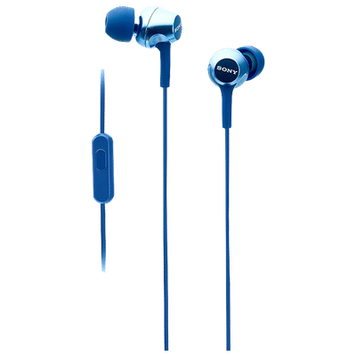 SONY MDR-EX255APLQIN Wired Earphone with Mic (In Ear, Blue)
