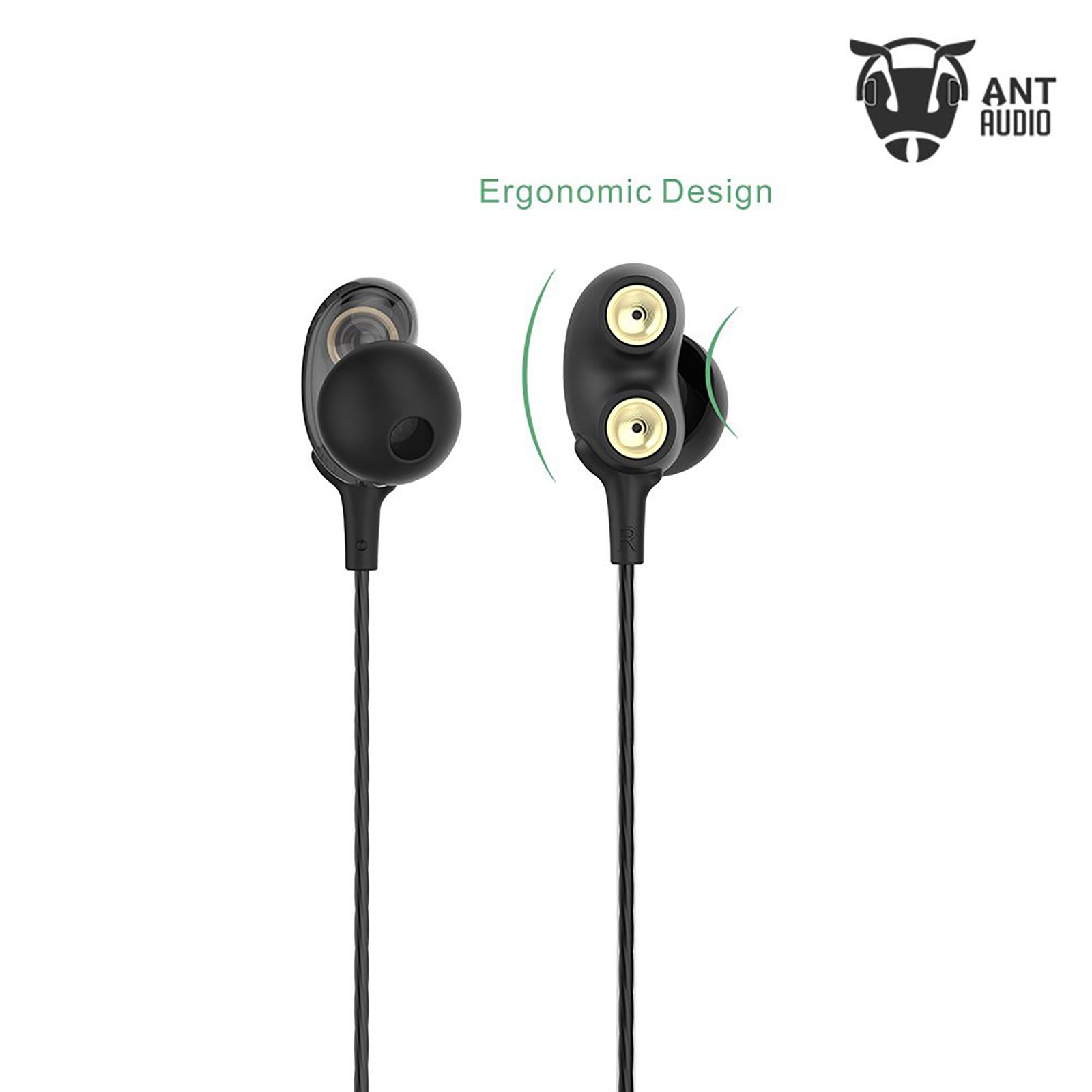 ANT AUDIO W59 Wired Earphones with Mic (In-Ear, Black) ANT AUDIO W59 Wired Earphones with Mic (In-Ear, Black)_4